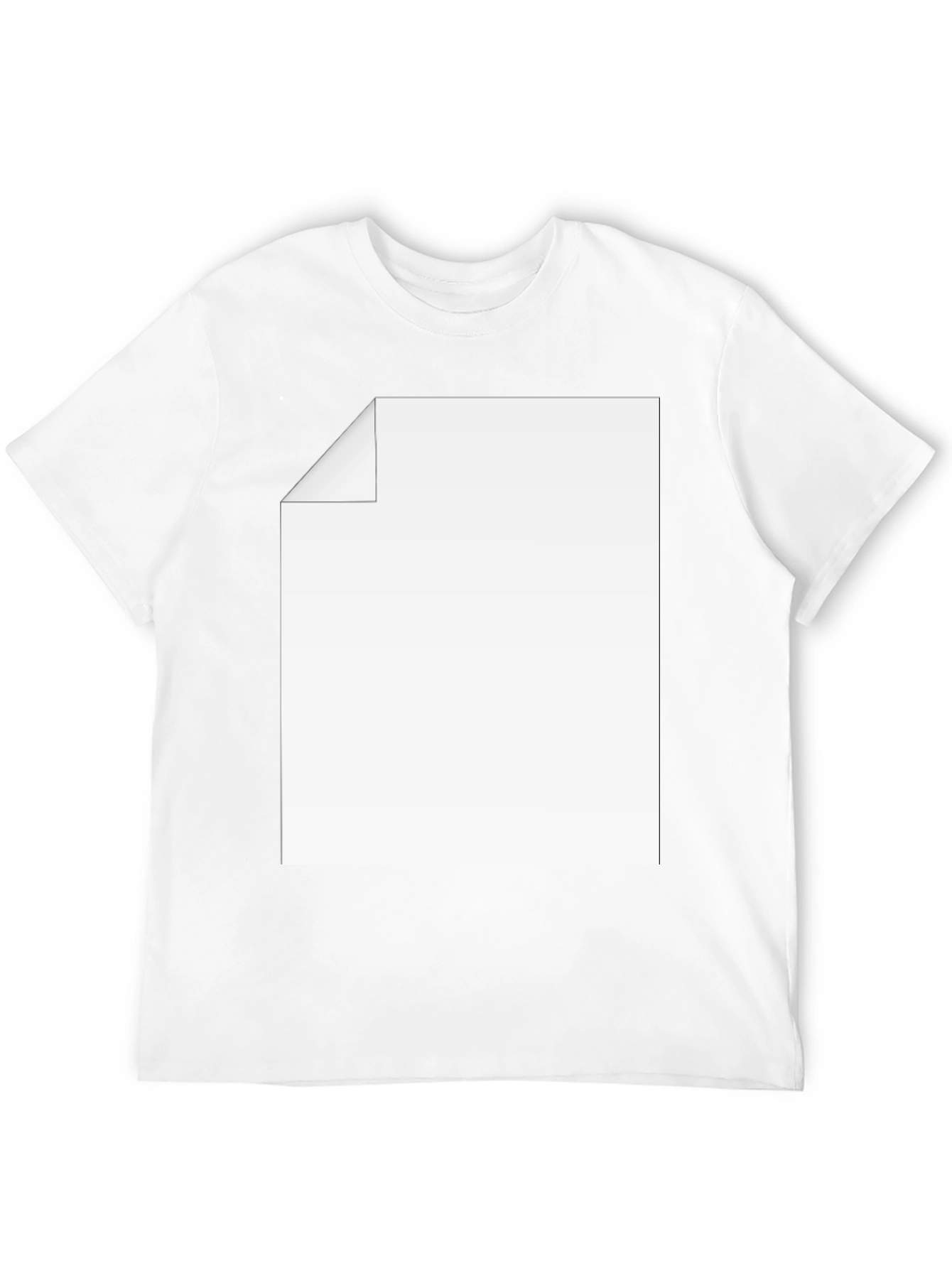 Black Men's Black Tee with Customizable Graphic view 12