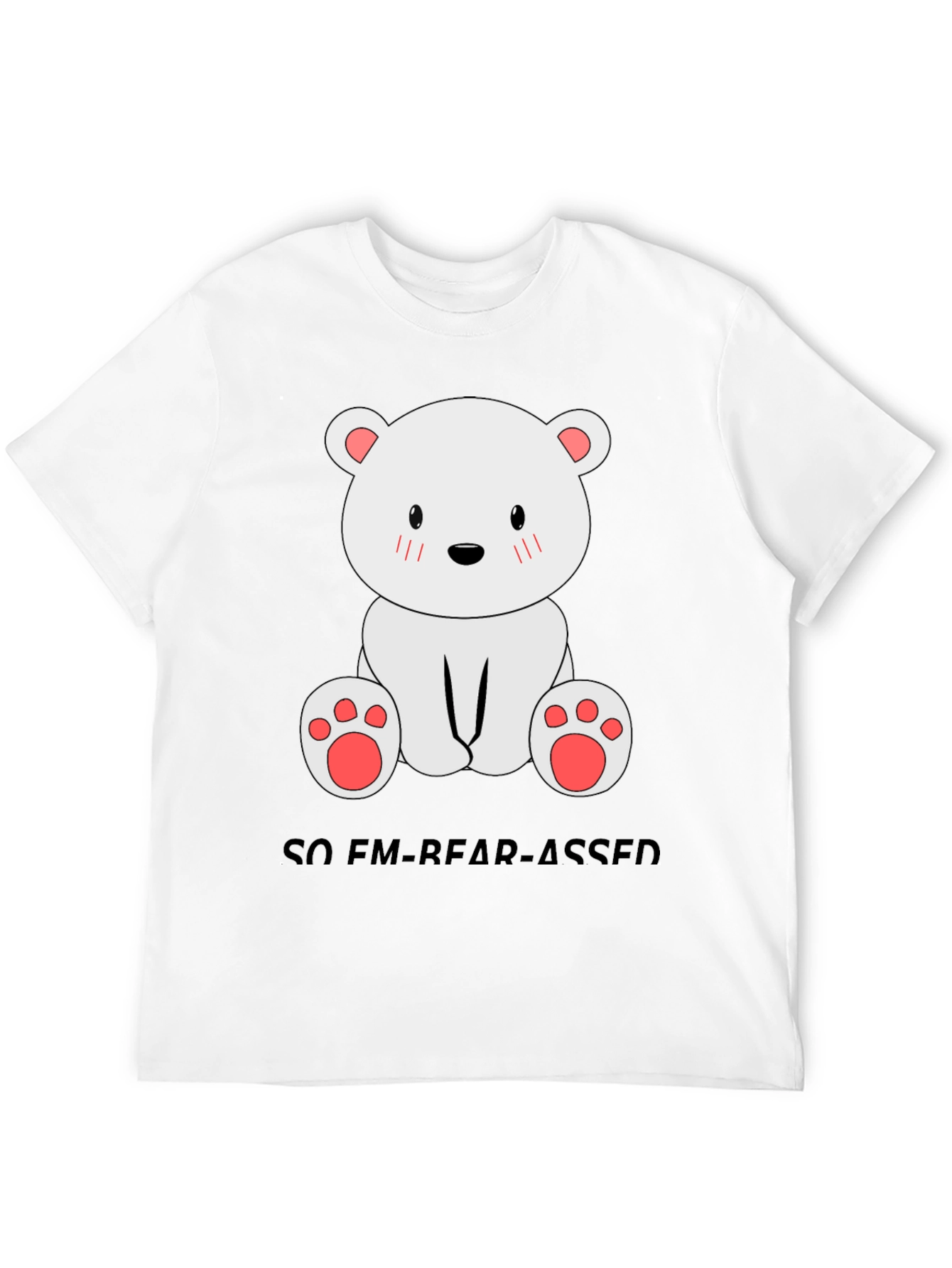 Black Funny Bear Pun T-Shirt - So Em-bear-assed! view 12
