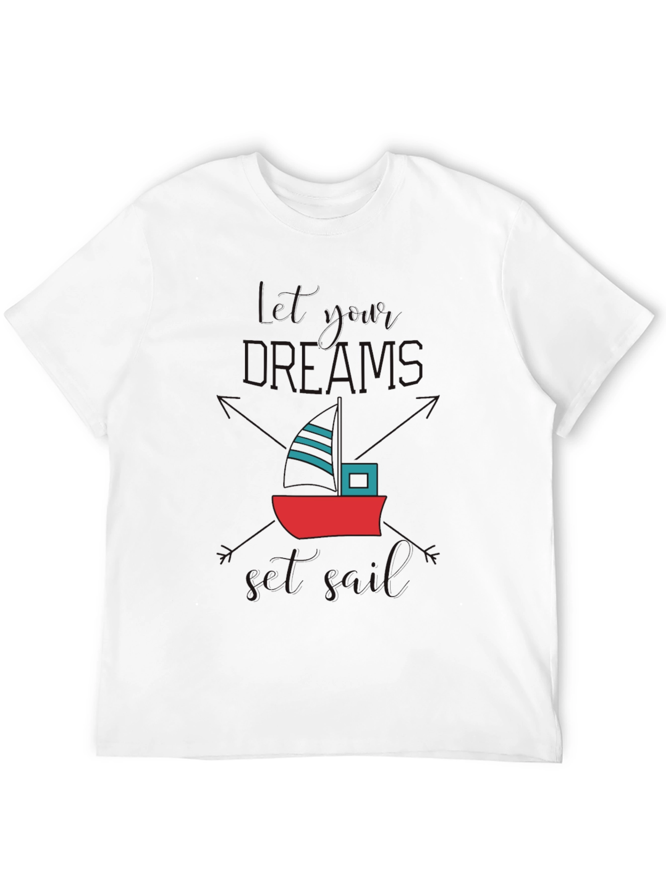 Black Nautical Theme Black T-Shirt view 12