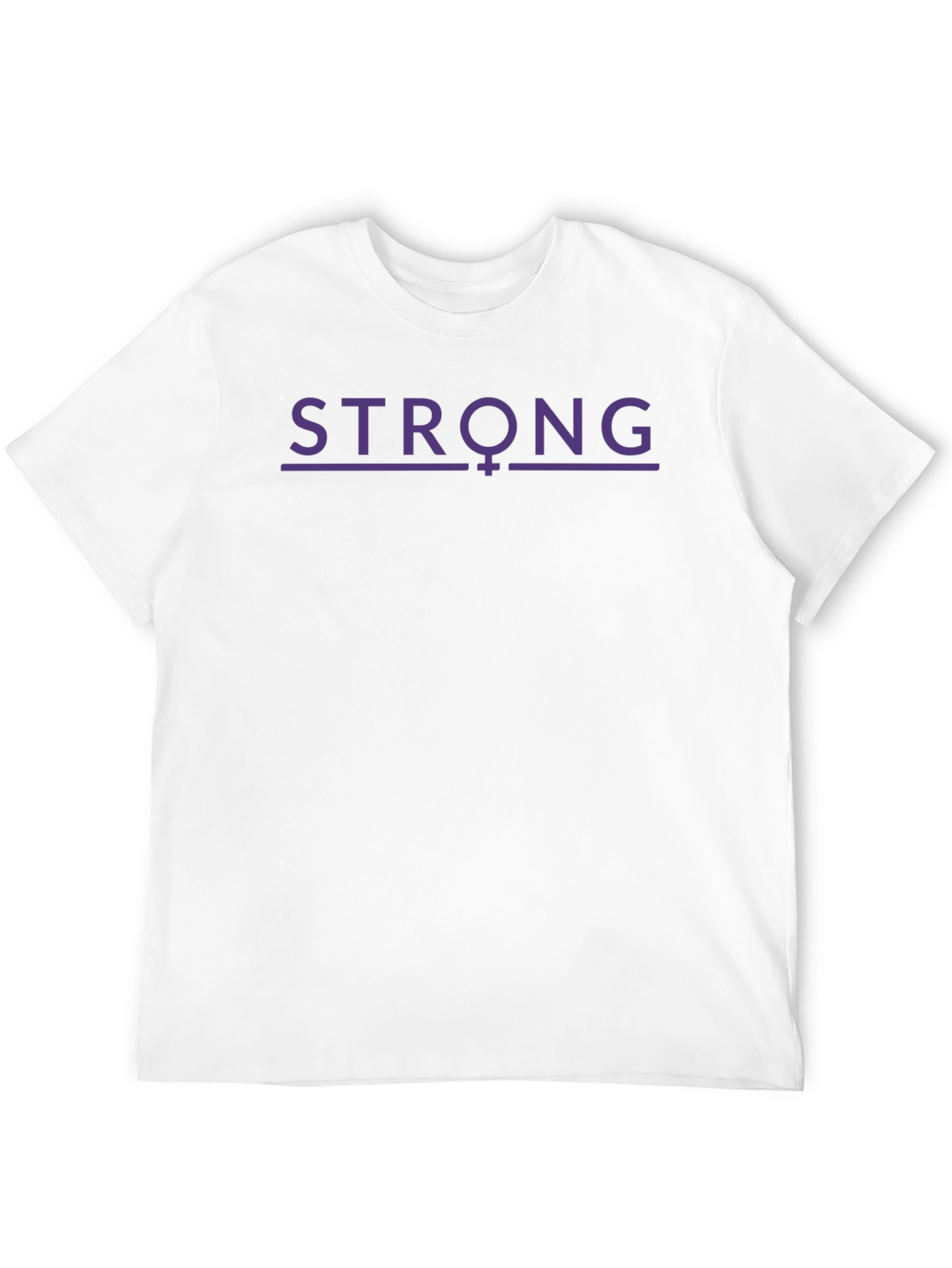 Black Strong Feminist T-Shirt - Purple Design view 12