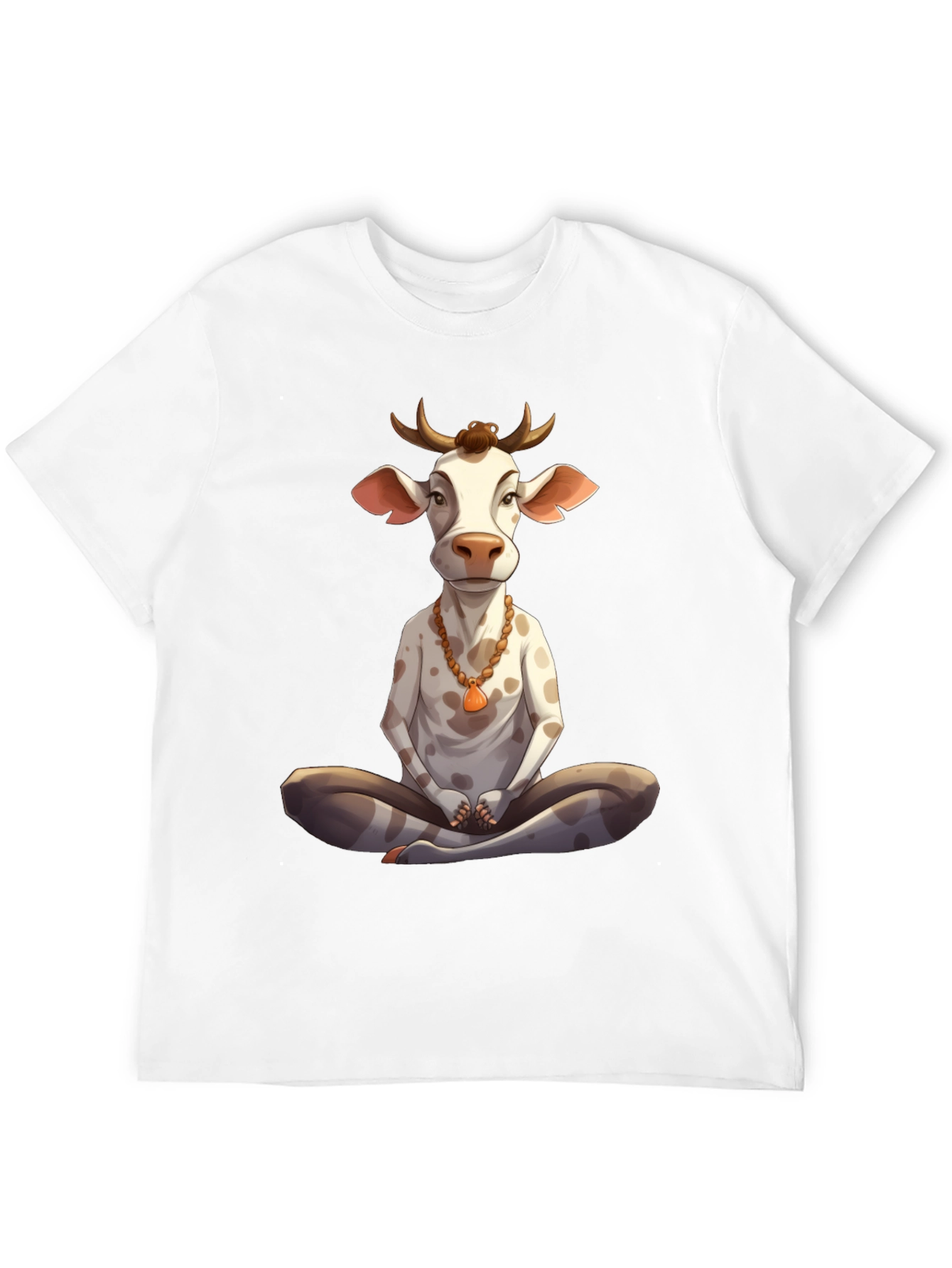 Yoga Cow Graphic Tee - Meditating Bull T-Shirt - 12