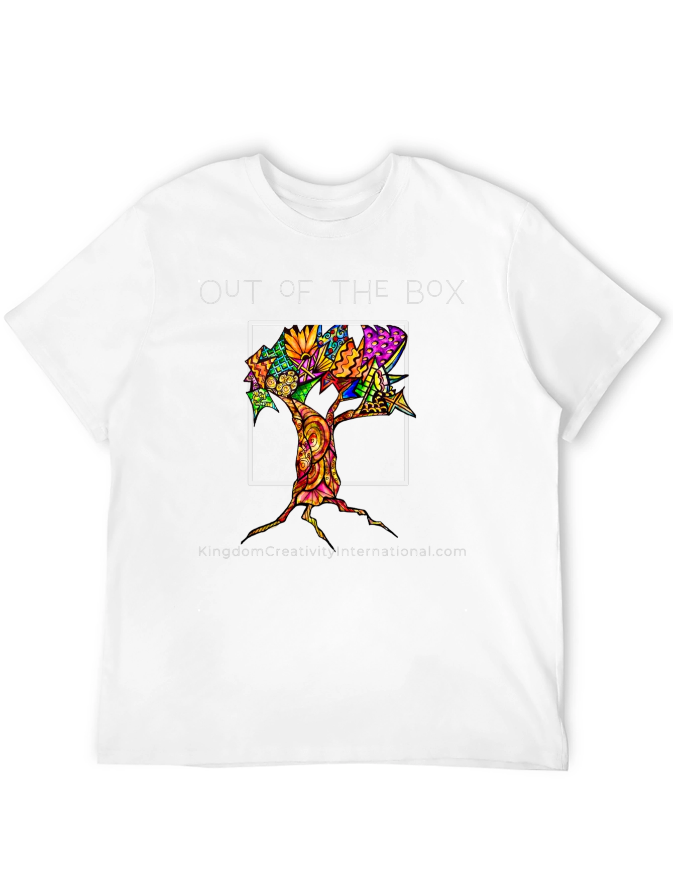 Black Out of the Box Tree Graphic T-Shirt view 12