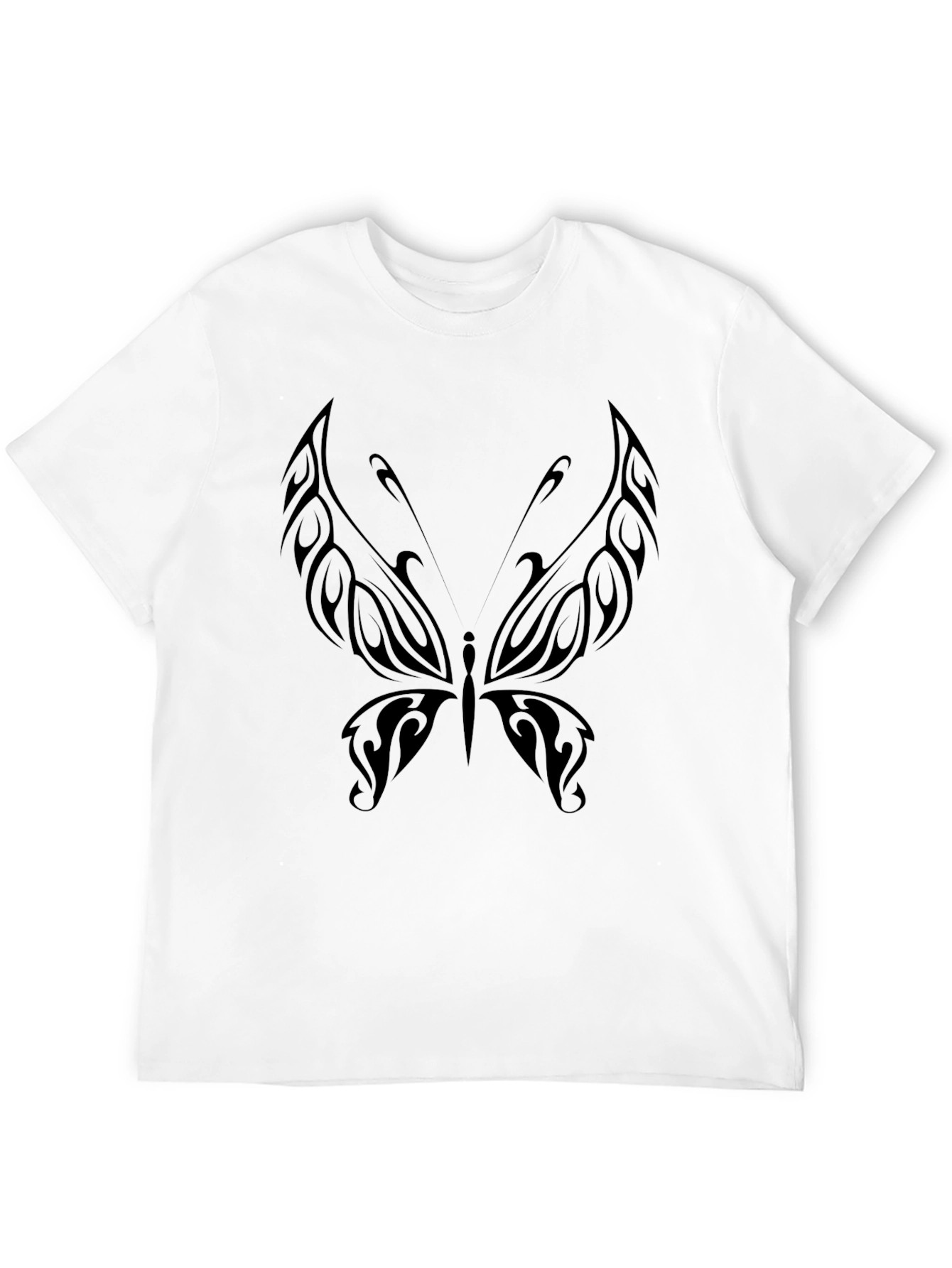 Black Butterfly Tattoo Graphic Black T-Shirt view 12