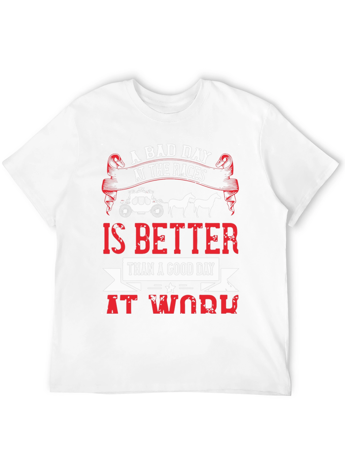 Black A Bad Day At The Races Men's Graphic Tee view 12