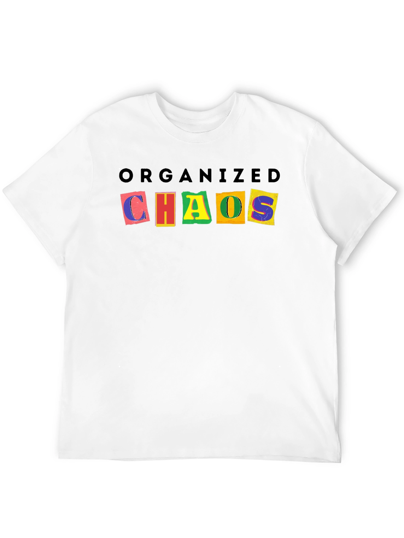 Black Organized Chaos Graphic Tee - Trendy & Unique Design view 12