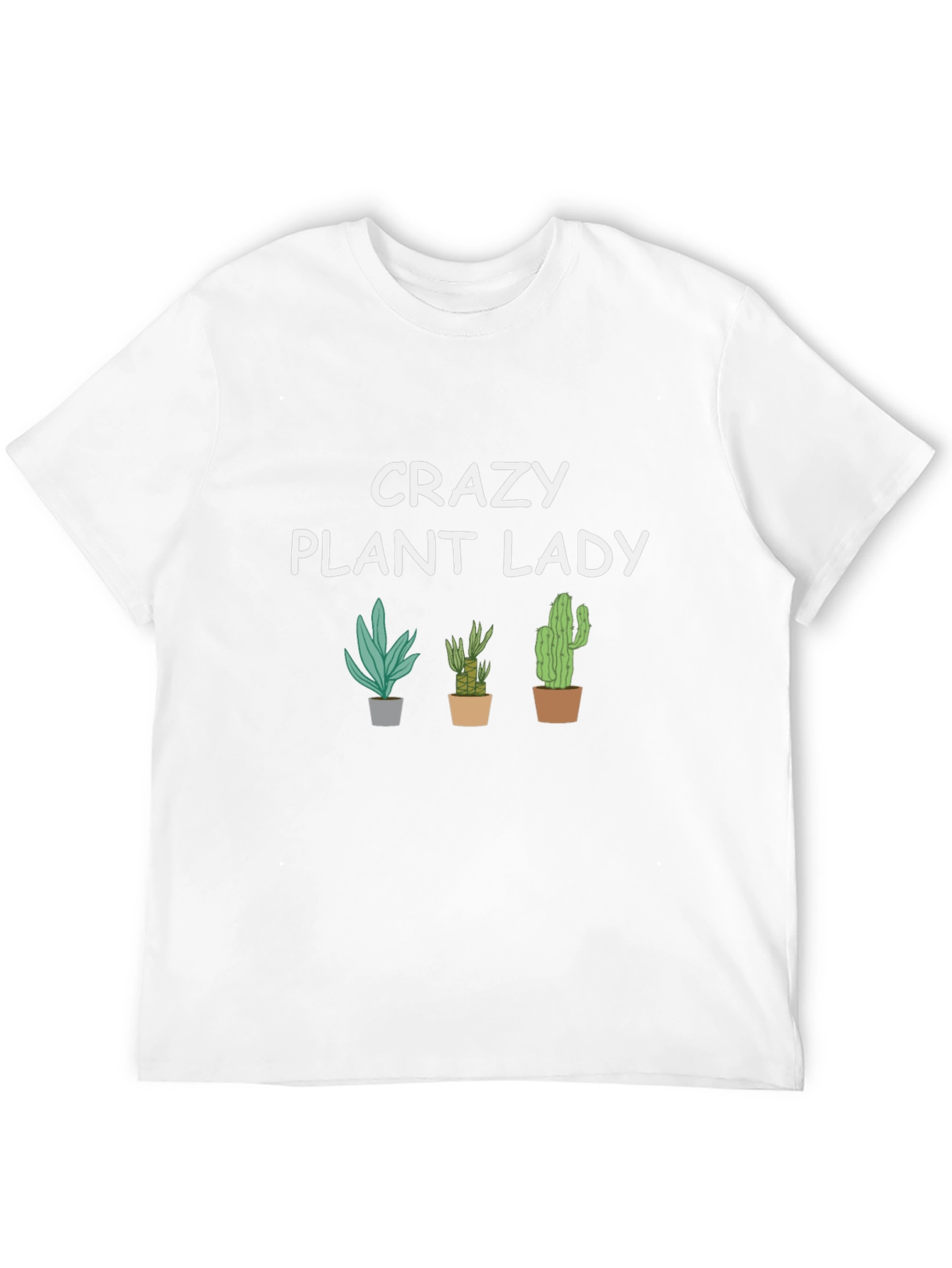Black Crazy Plant Lady Graphic Tee -  Black Cotton T-Shirt view 12