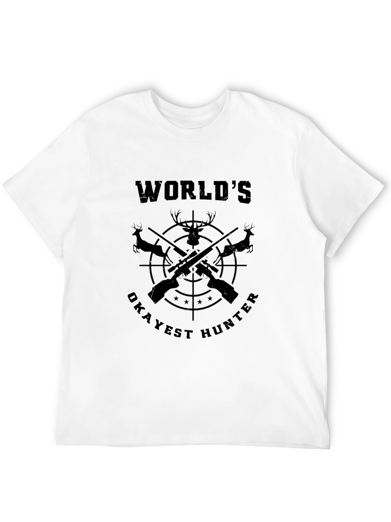 Black World's Okayest Hunter T-Shirt - Black view 12