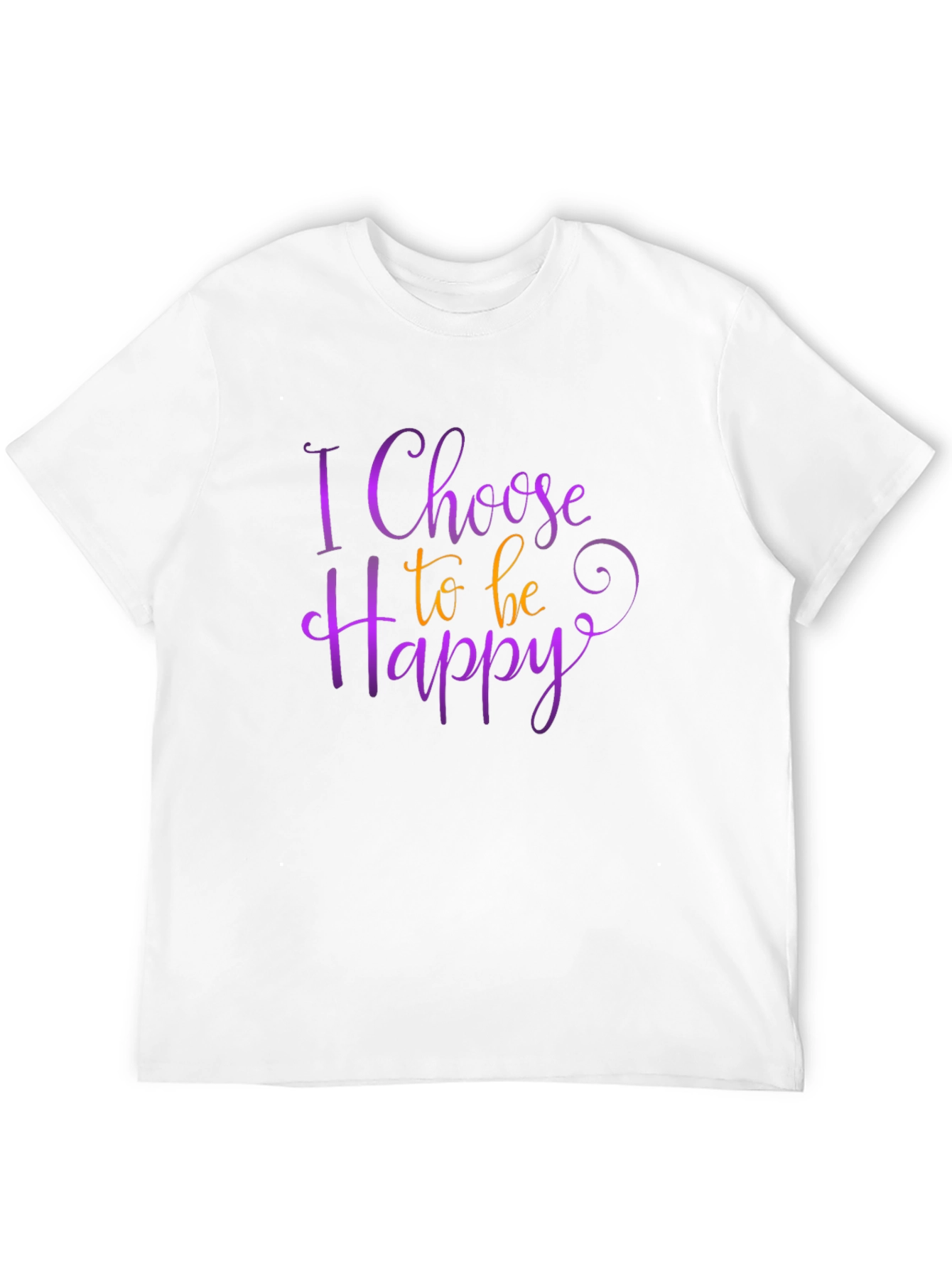 Black Choose Happy Graphic Tee - Positive Vibes Shirt view 12
