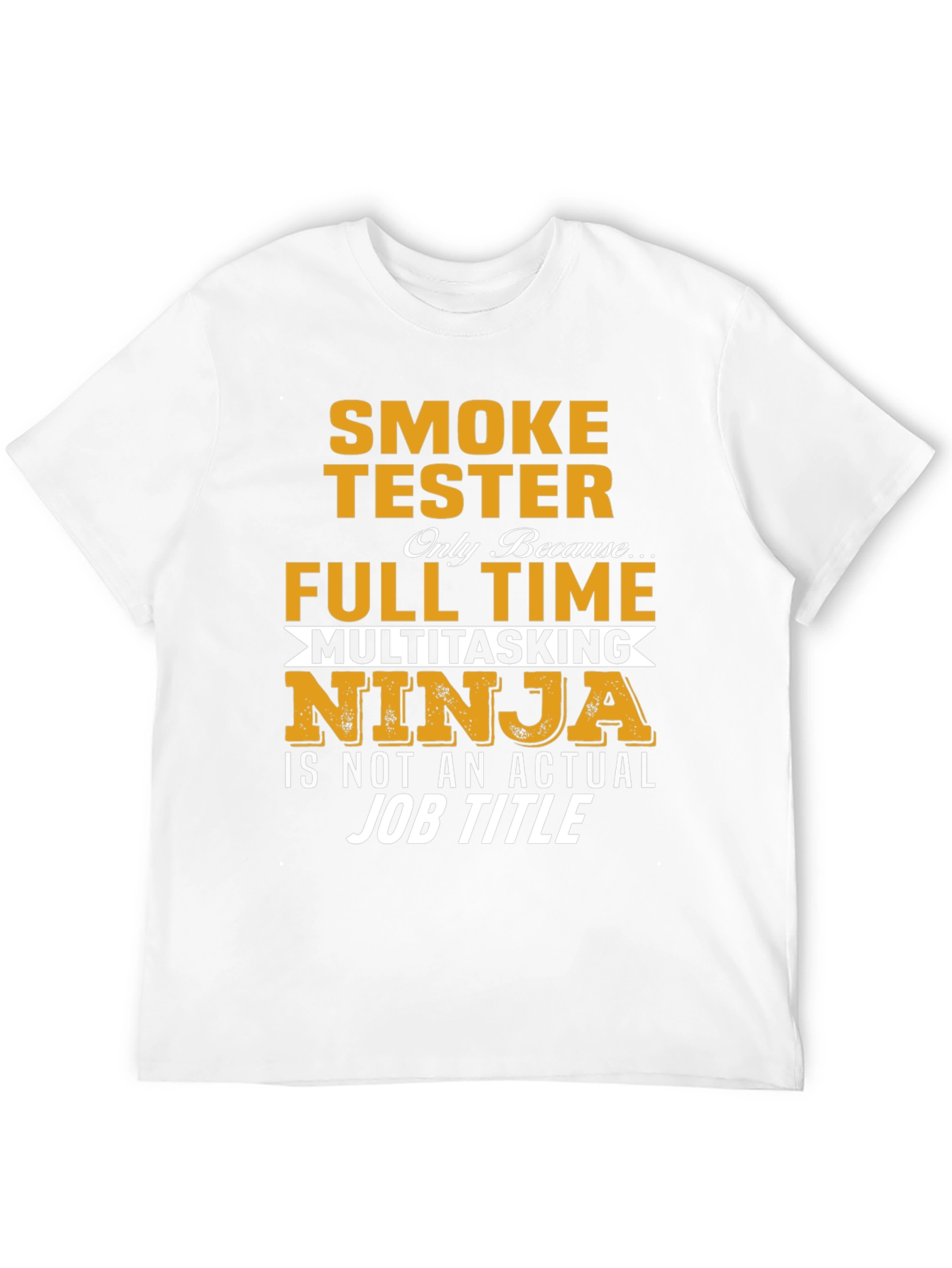 Black Smoke Tester Full-Time Ninja T-Shirt view 12