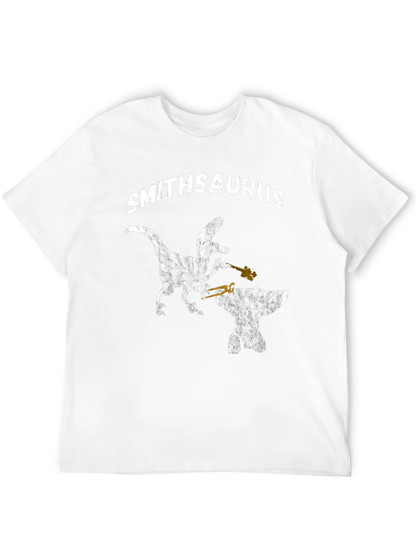 Black Smithsaurus Black T-Shirt - Dinosaur Blacksmith view 12