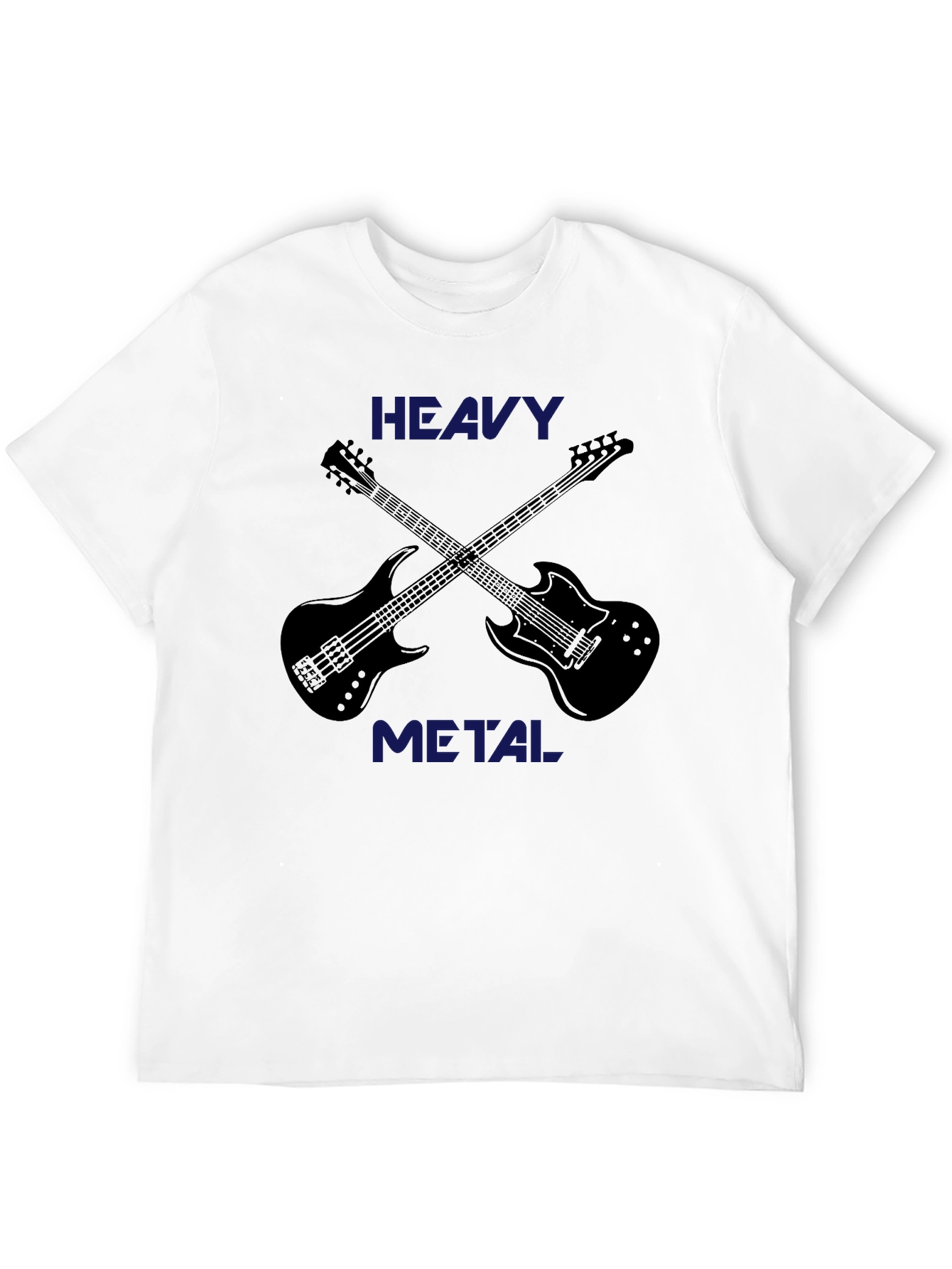 Black Heavy Metal Music T-Shirt - Guitar Graphic Tee view 12