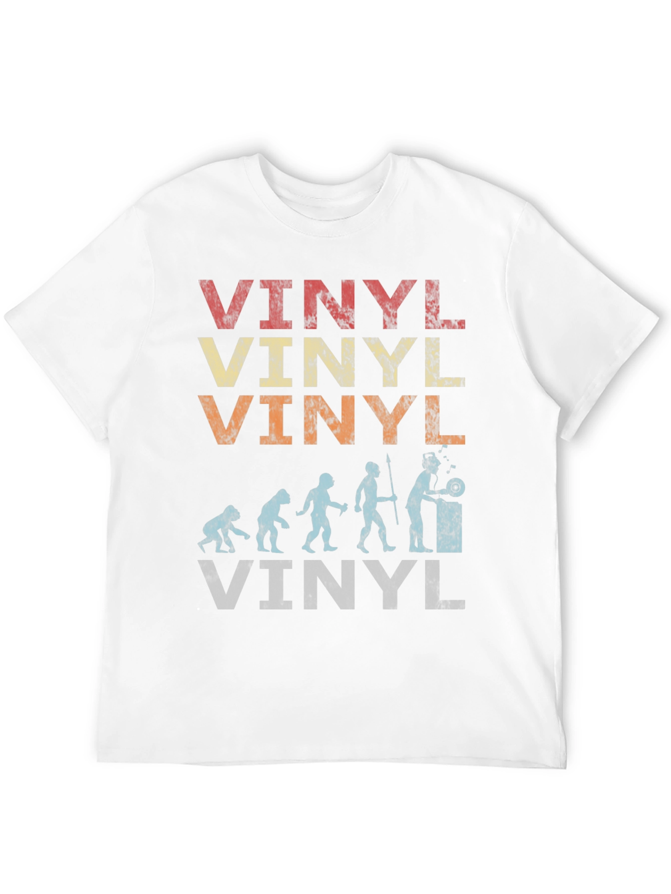 Black Vintage Vinyl Evolution T-Shirt - Music Lover Tee view 12