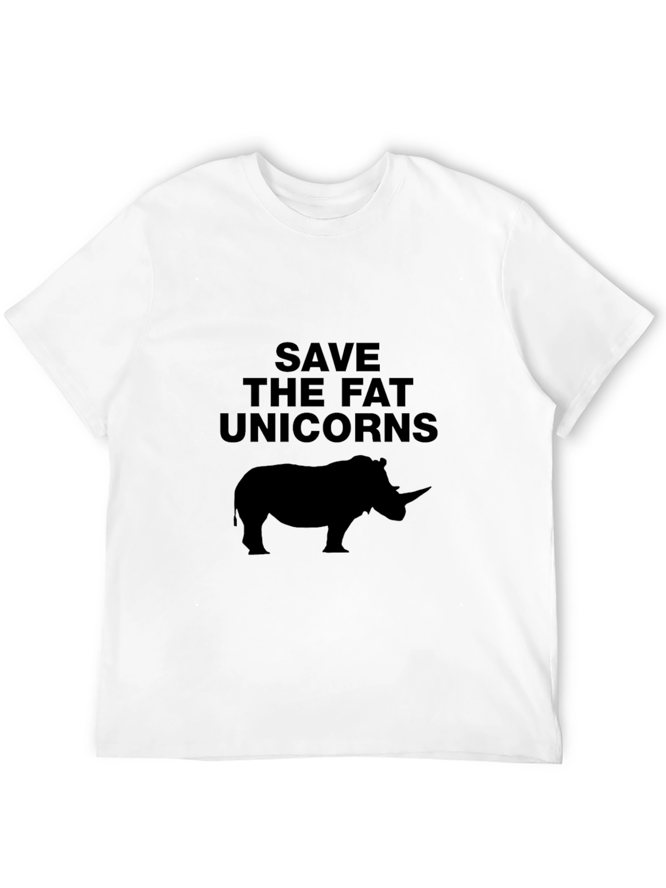 Black Save The Fat Unicorns T-Shirt view 12