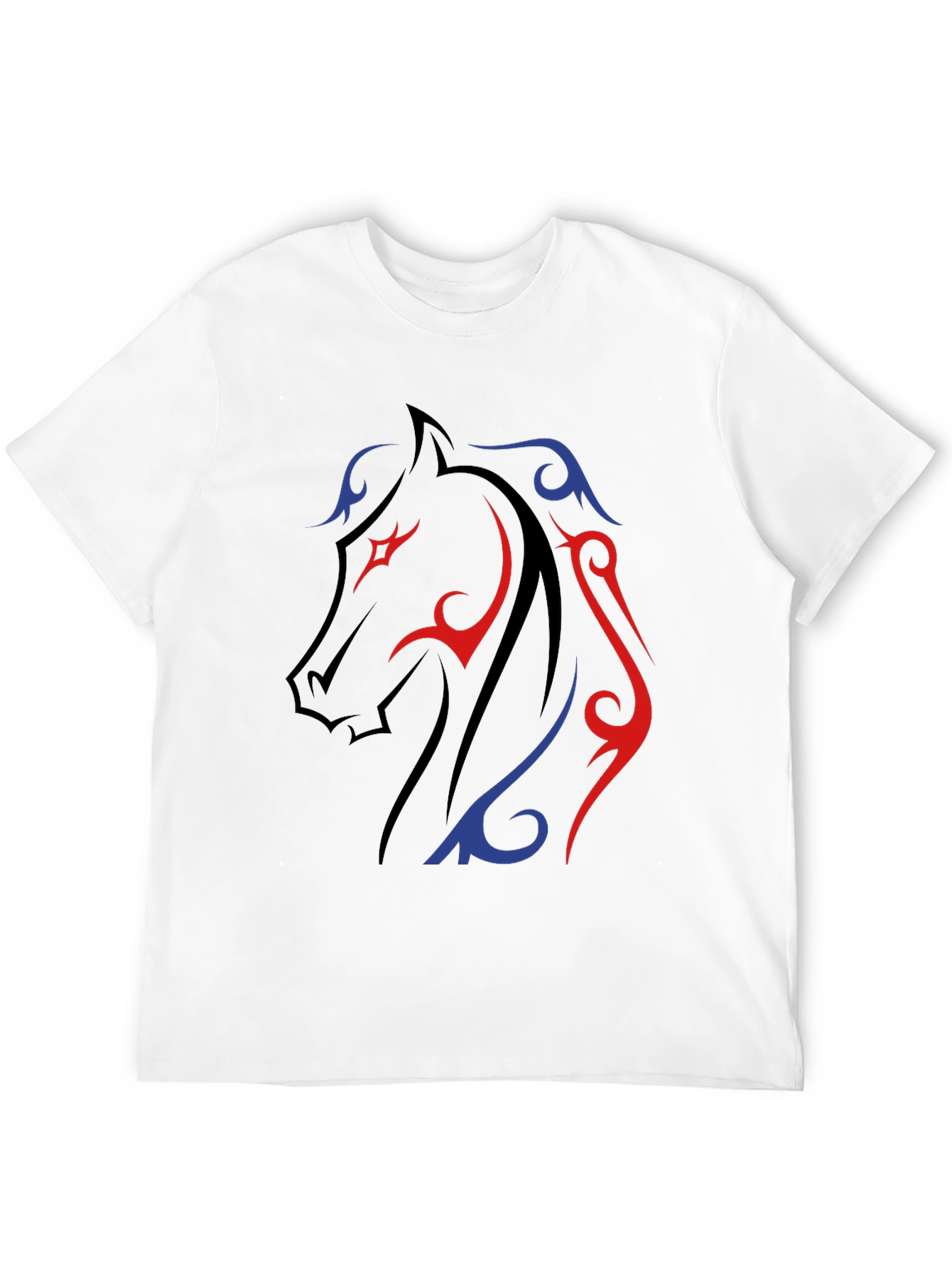 Black Tribal Horse Graphic Tee - Black view 12
