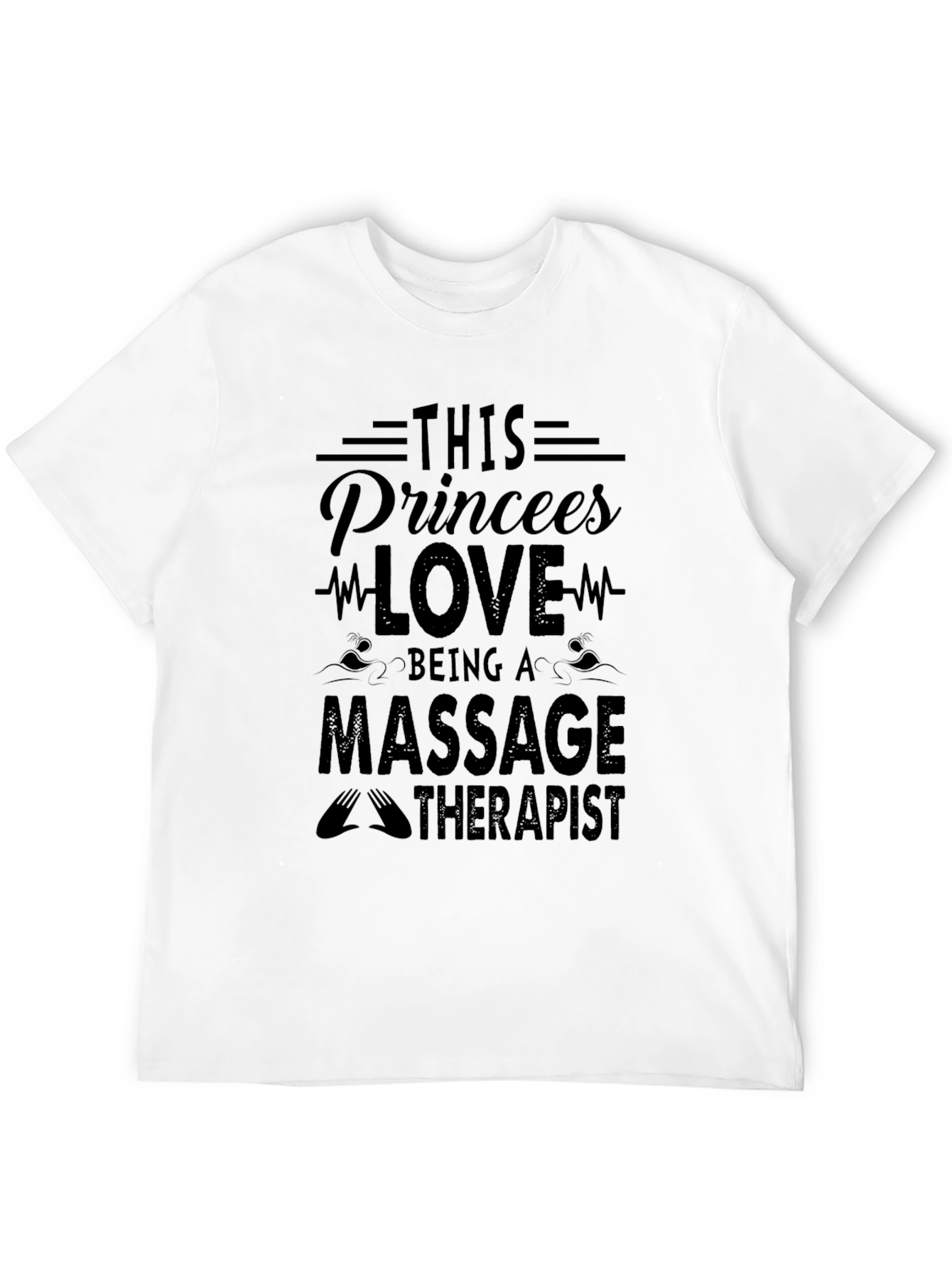 Black Massage Therapist Princess Graphic Tee view 12