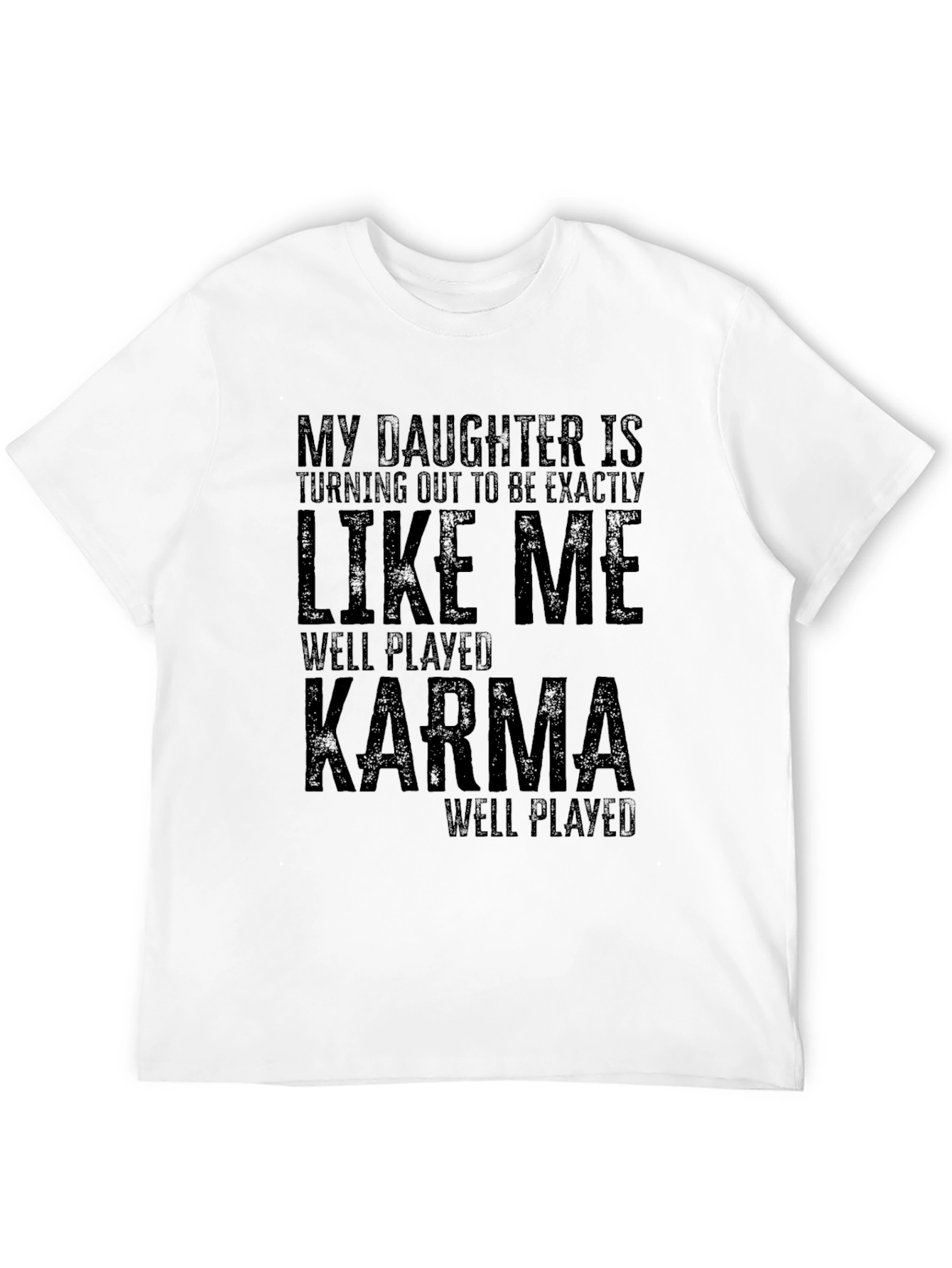 Black Funny Daughter Like Me Karma T-Shirt view 12