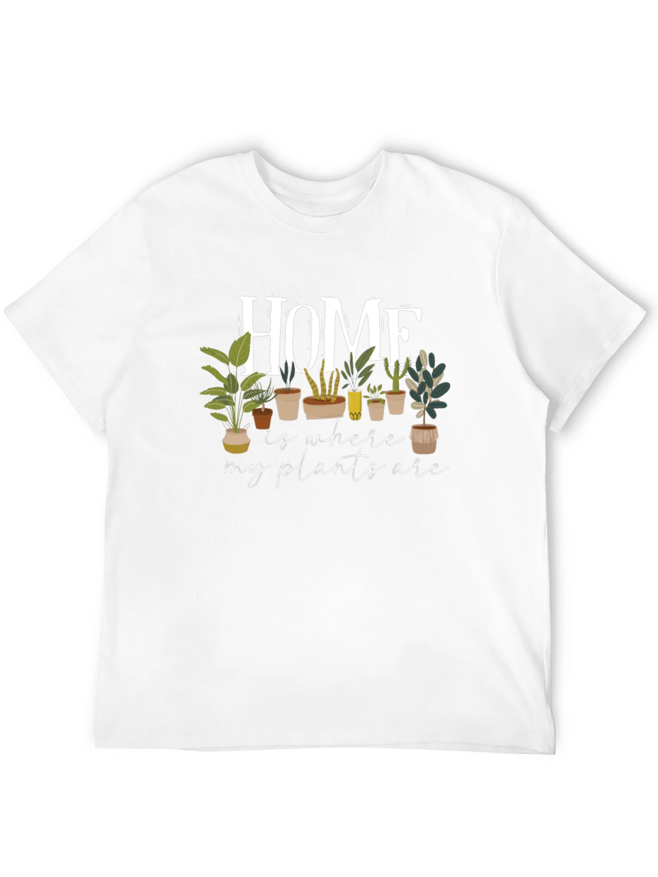 Black Home is Where My Plants Are Graphic Tee view 12