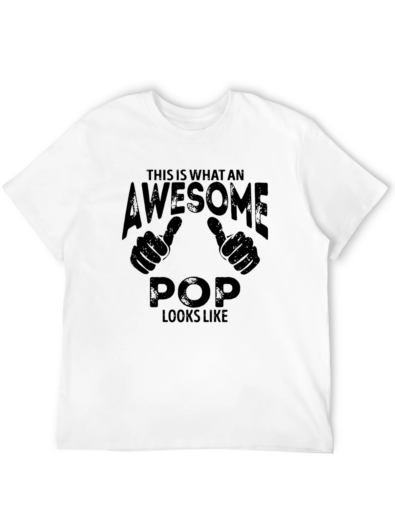 Black Awesome Pop T-Shirt - Gift for Dad view 12