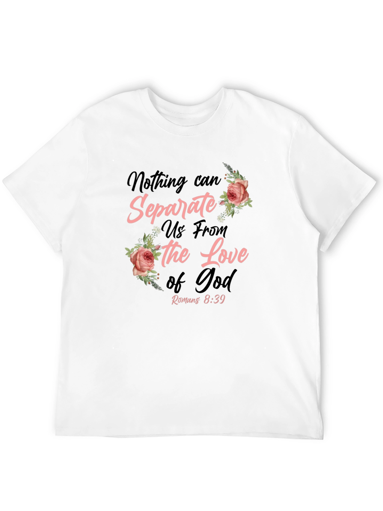 Black Floral 'Love of God' T-Shirt view 12