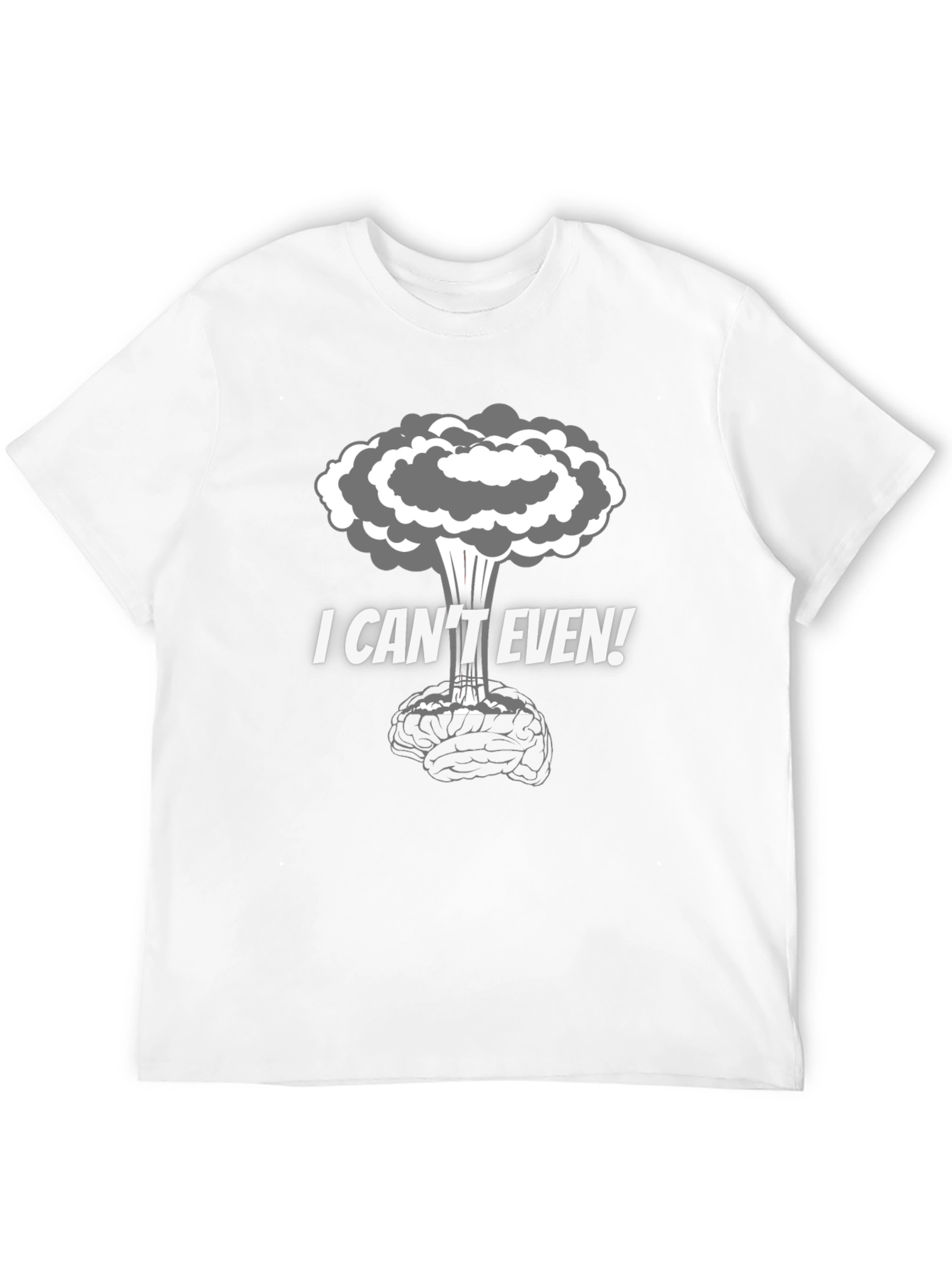 Black I Can't Even! Brain Explosion Graphic T-Shirt view 12