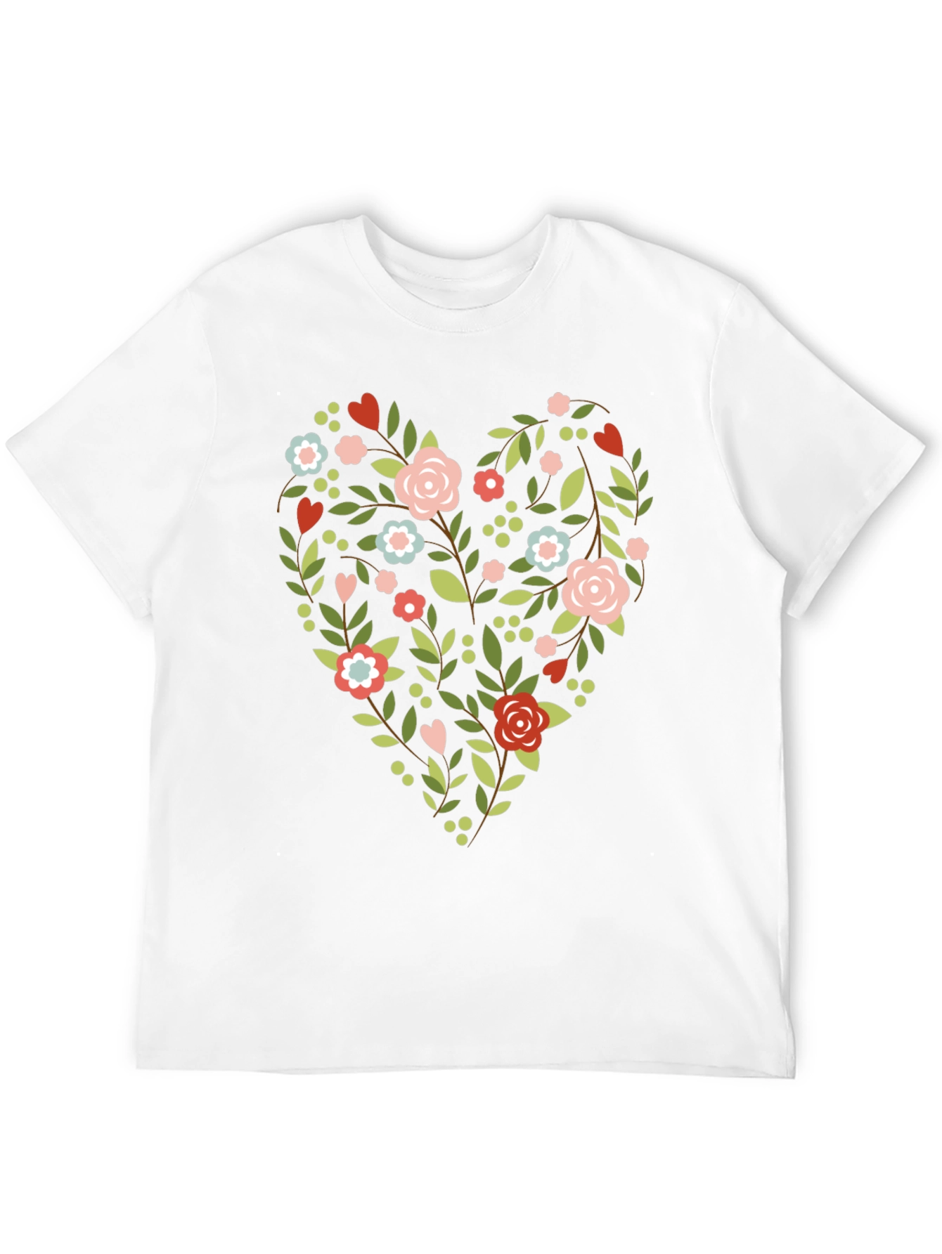 Black Floral Heart Tee - Stylish & Unique Design view 12
