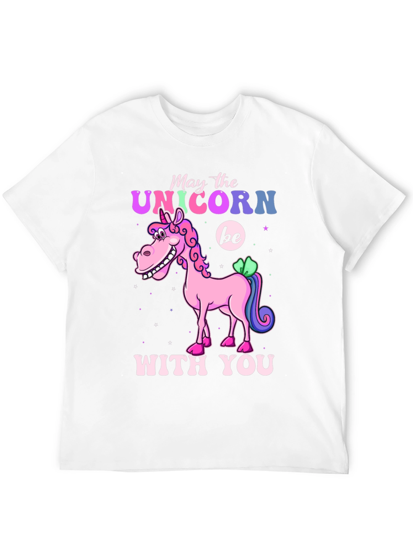 Black May the Unicorn Be With You T-Shirt view 12