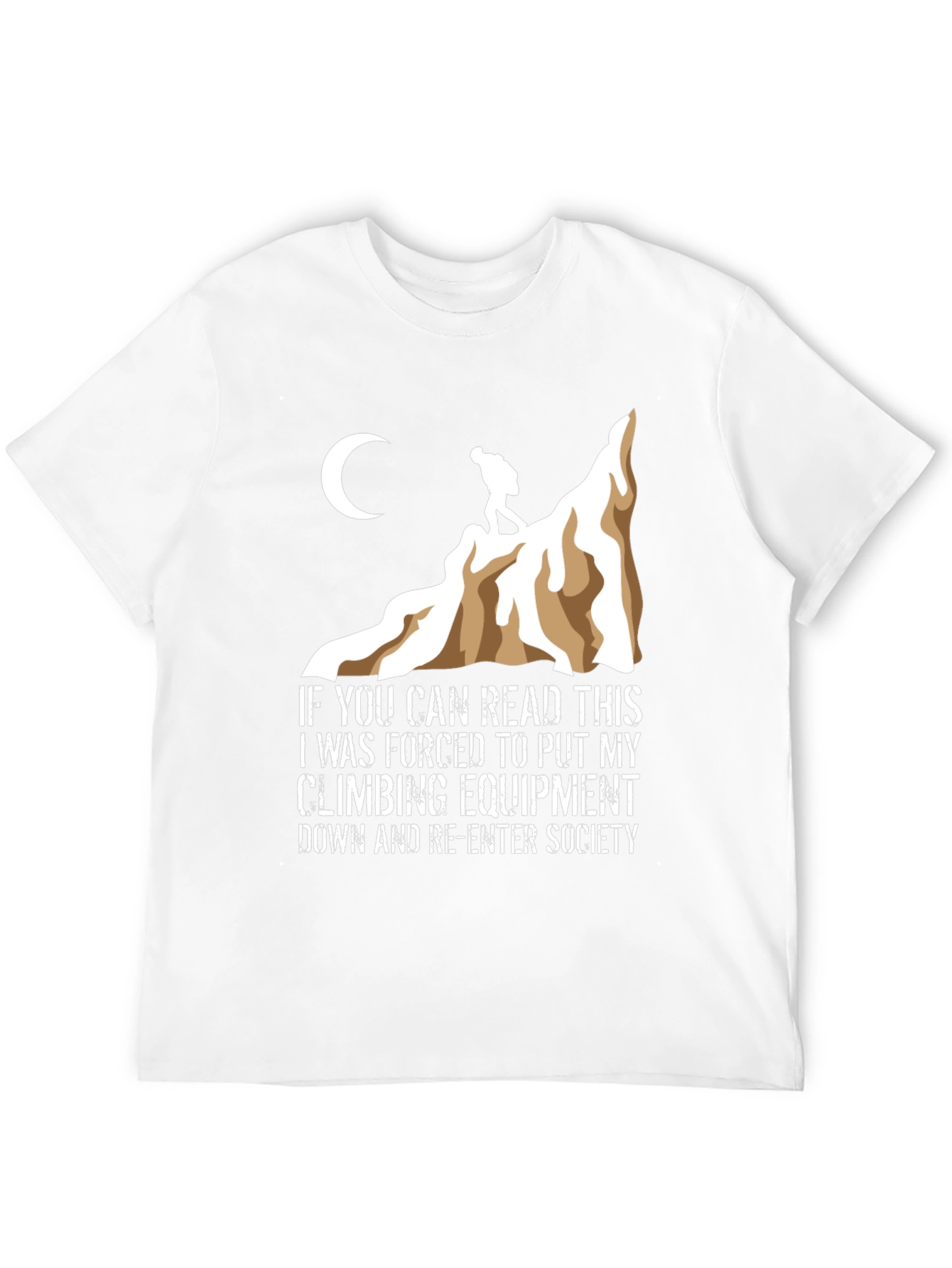 Black Climbing T-Shirt: Forced to Re-Enter Society view 12