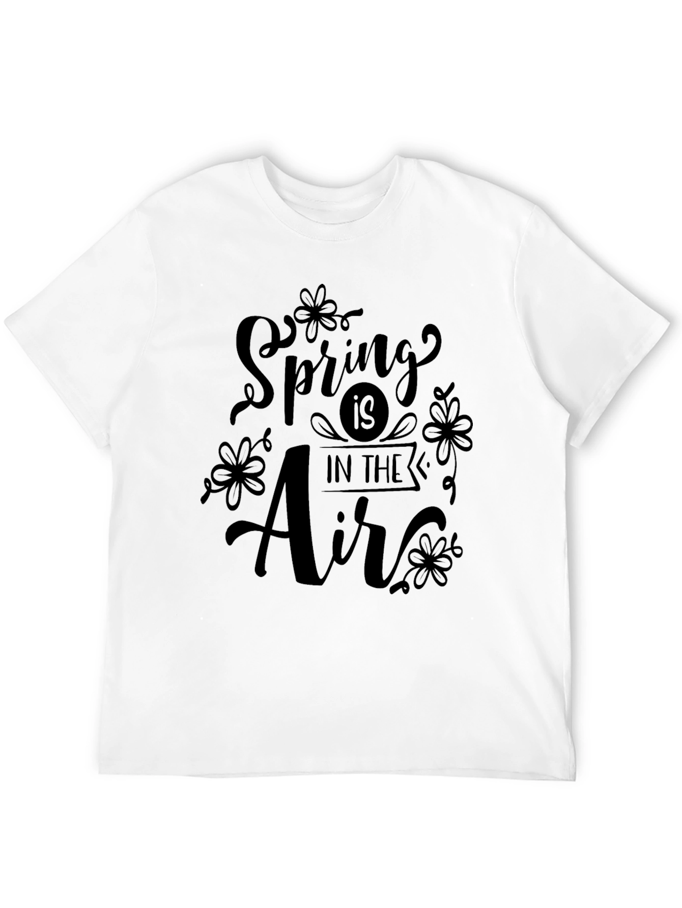 Black Spring is in the Air Black Graphic Tee view 12