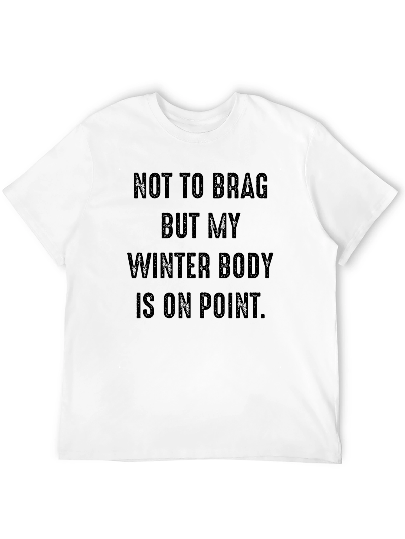 Black Winter Body Funny Graphic T-Shirt view 12