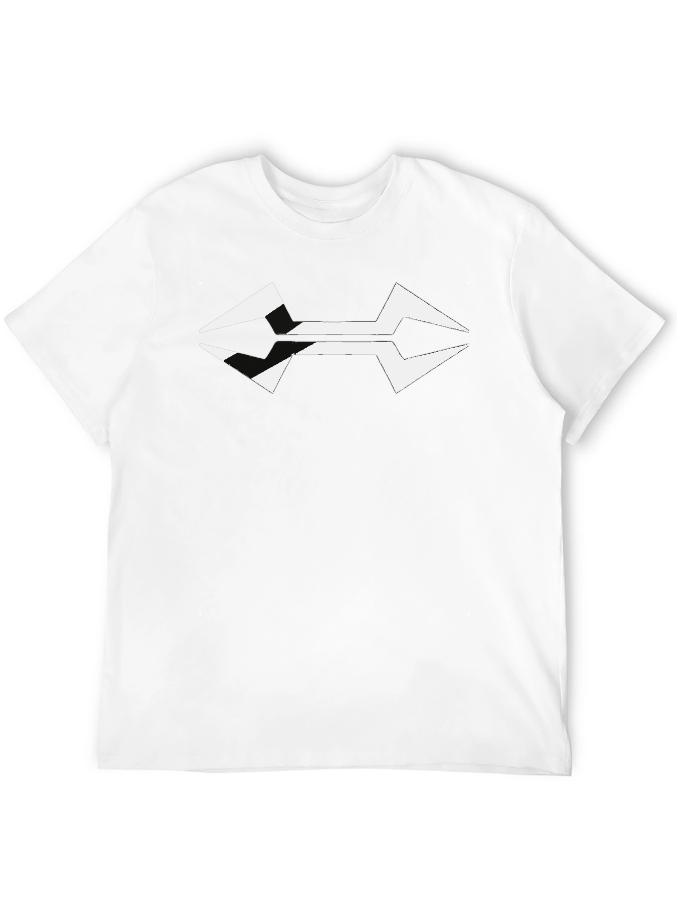 Black Modern Arrowhead Graphic Black T-Shirt view 12