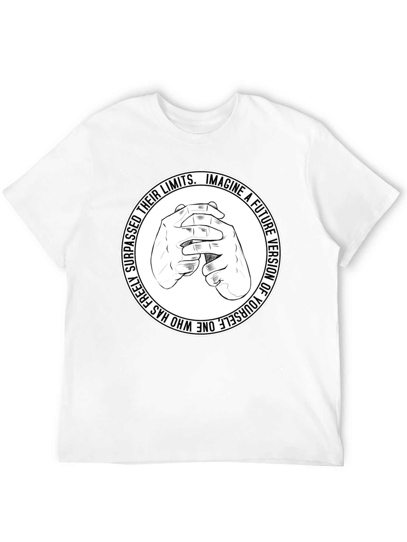 Black Motivational Graphic T-Shirt - Imagine a Future Version view 12