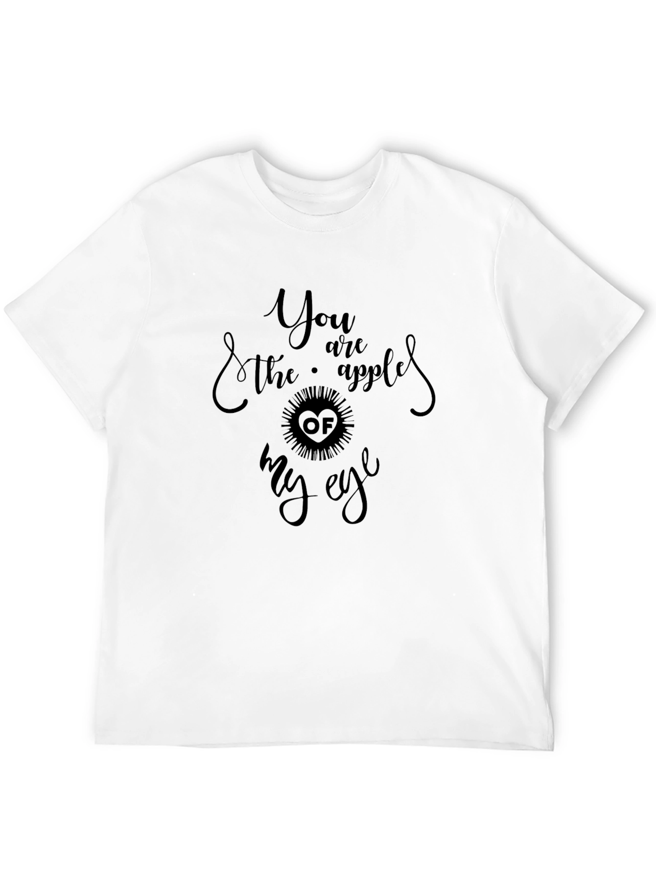 Black You are the Apple of My Eye Graphic Tee view 12