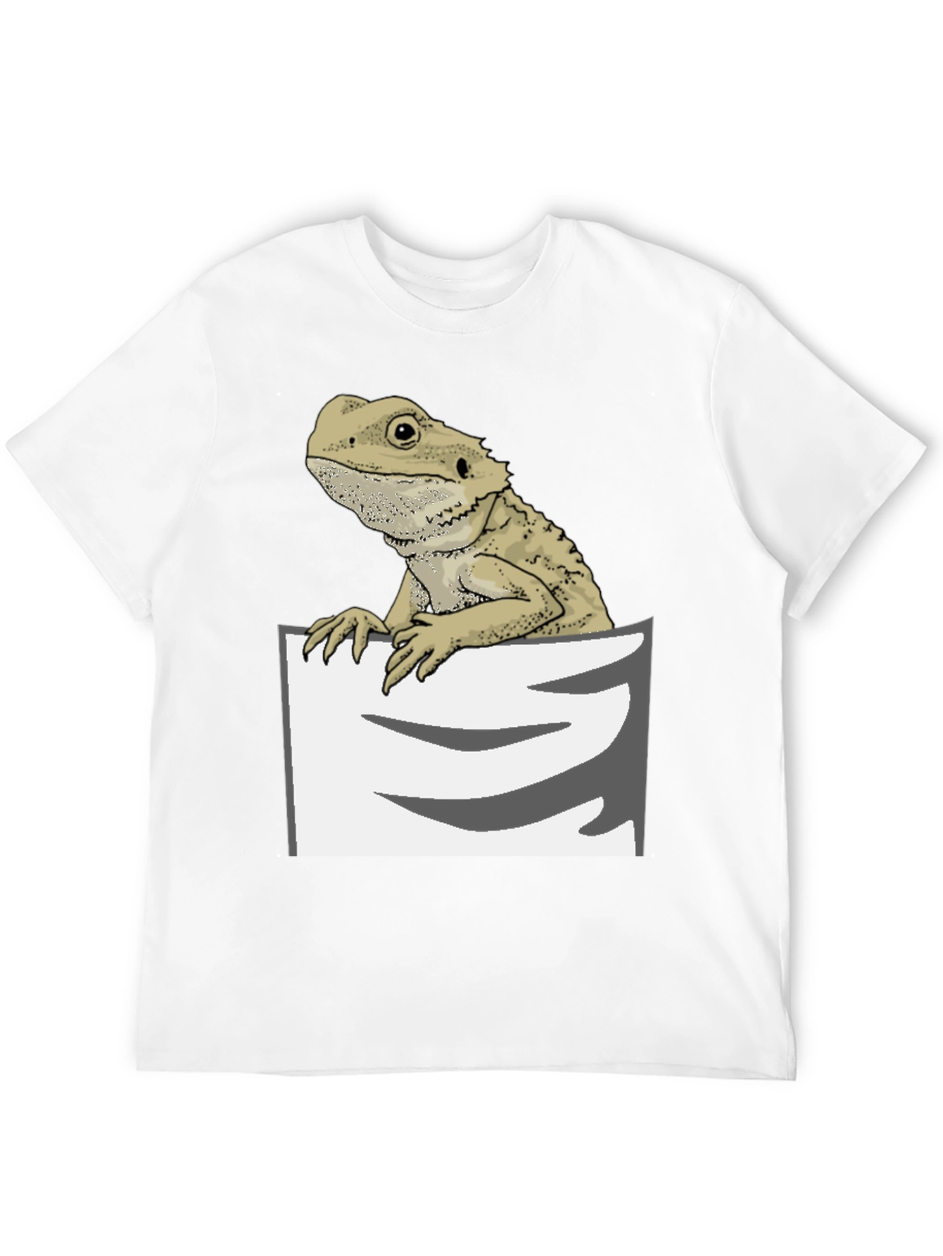 Black Bearded Dragon Pocket T-Shirt - Cool Reptile Lover Tee view 12