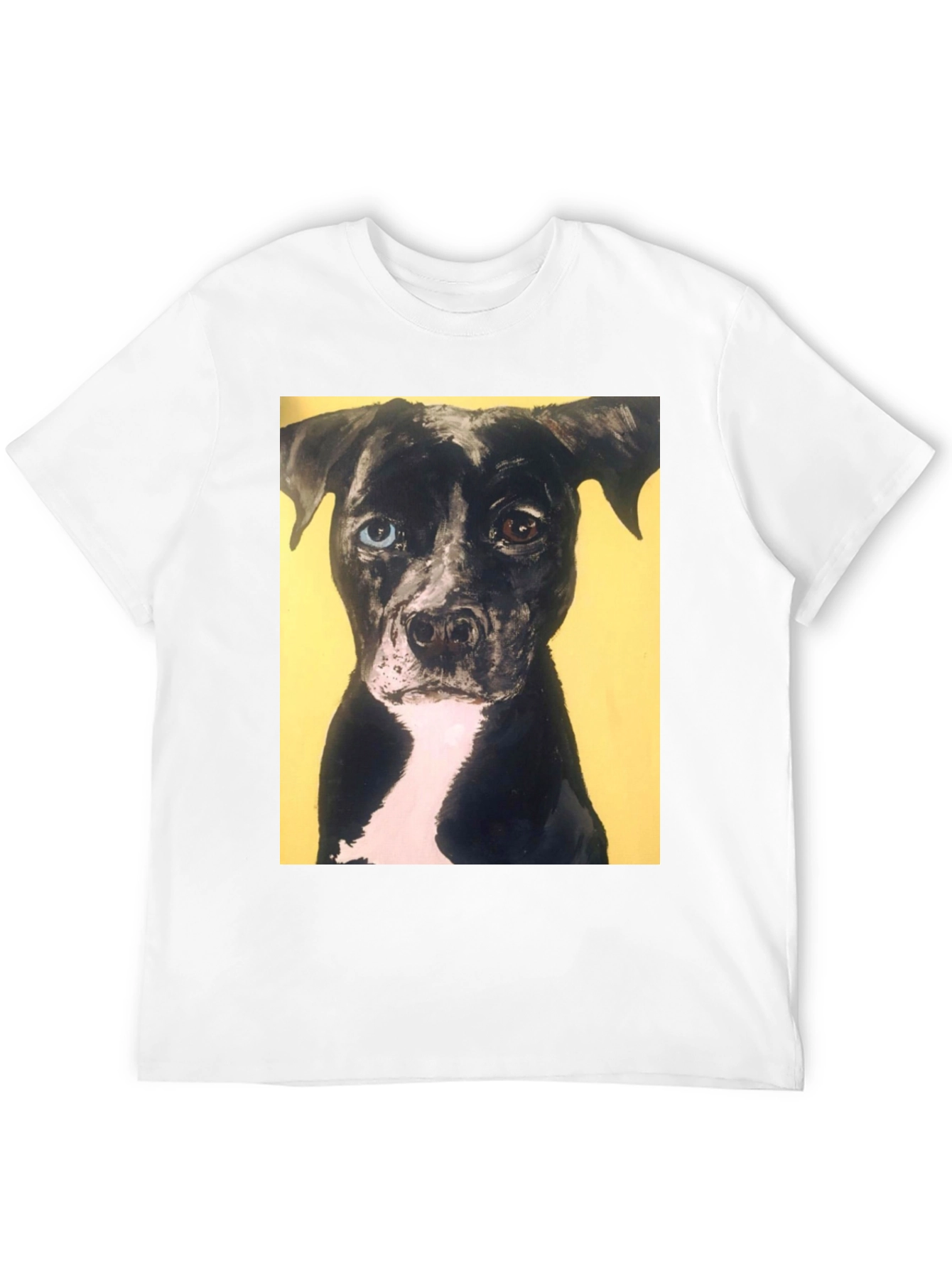 Black Dog Portrait Tee - Heterochromia Eyes view 12