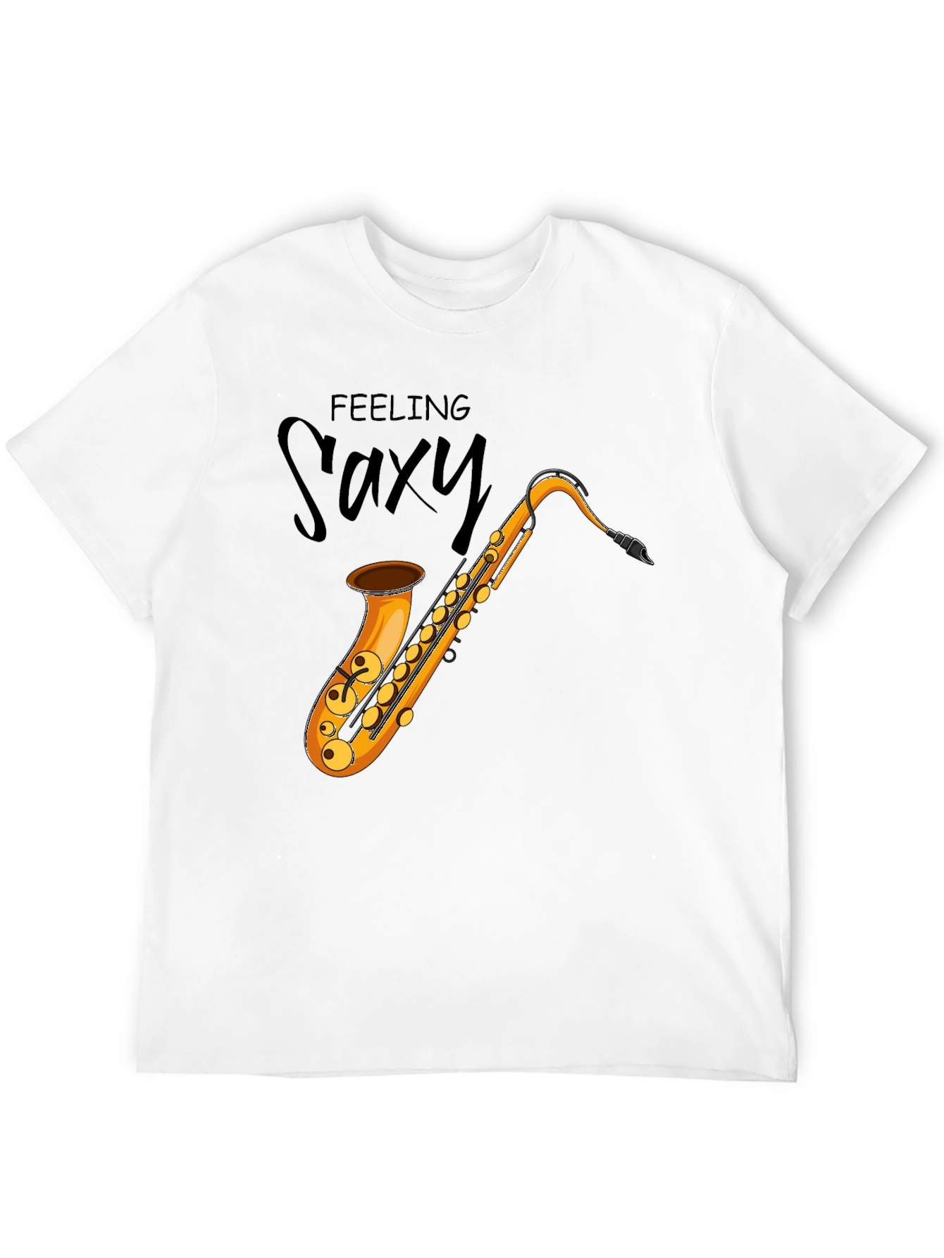 Black Feeling Saxy Black Graphic Tee view 12