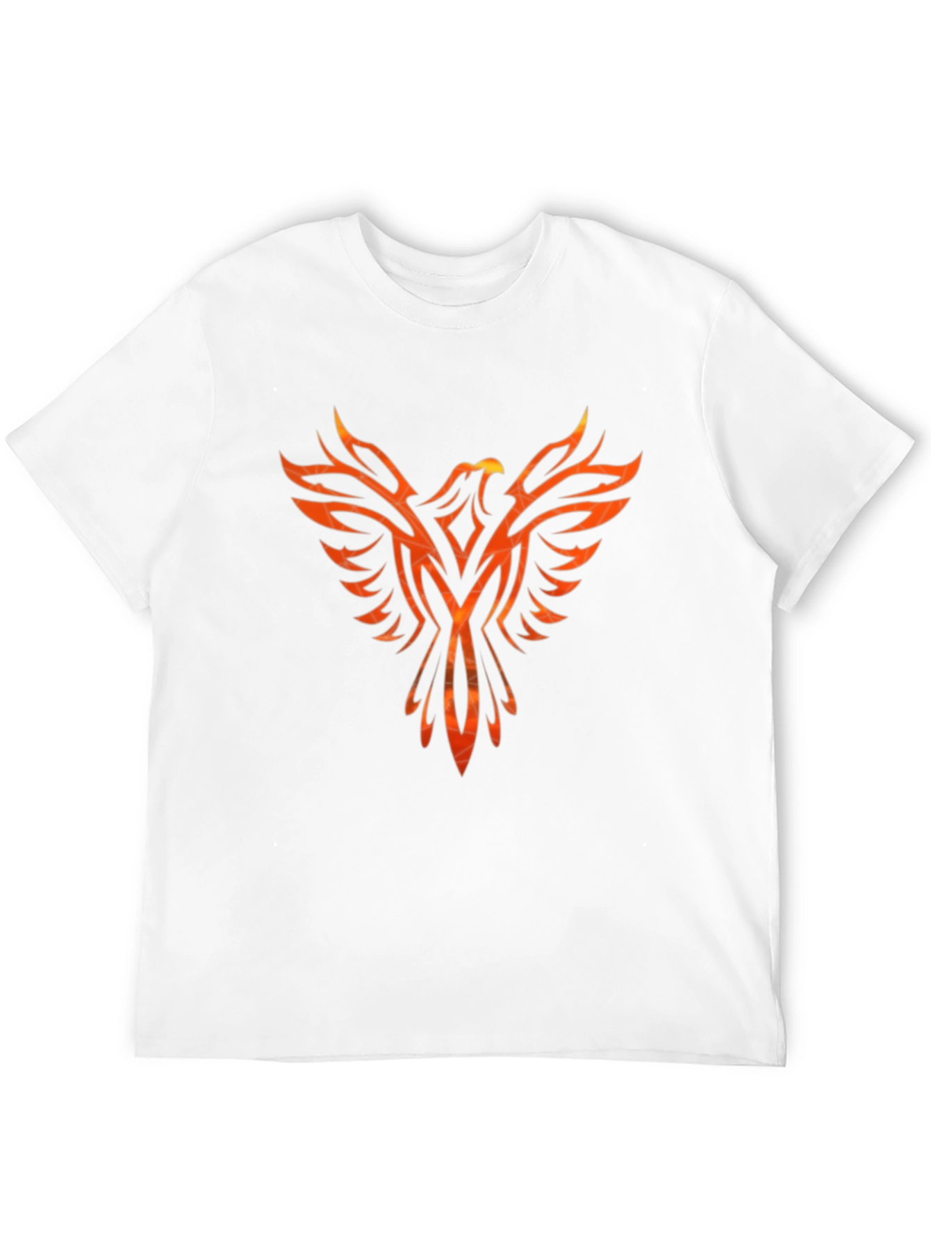 Black Fiery Phoenix Graphic Tee - Black Cotton Blend view 12