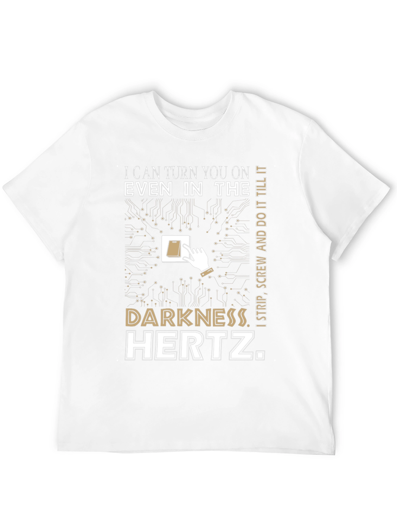 Black I Can Turn You On Funny Electrical T-Shirt view 12