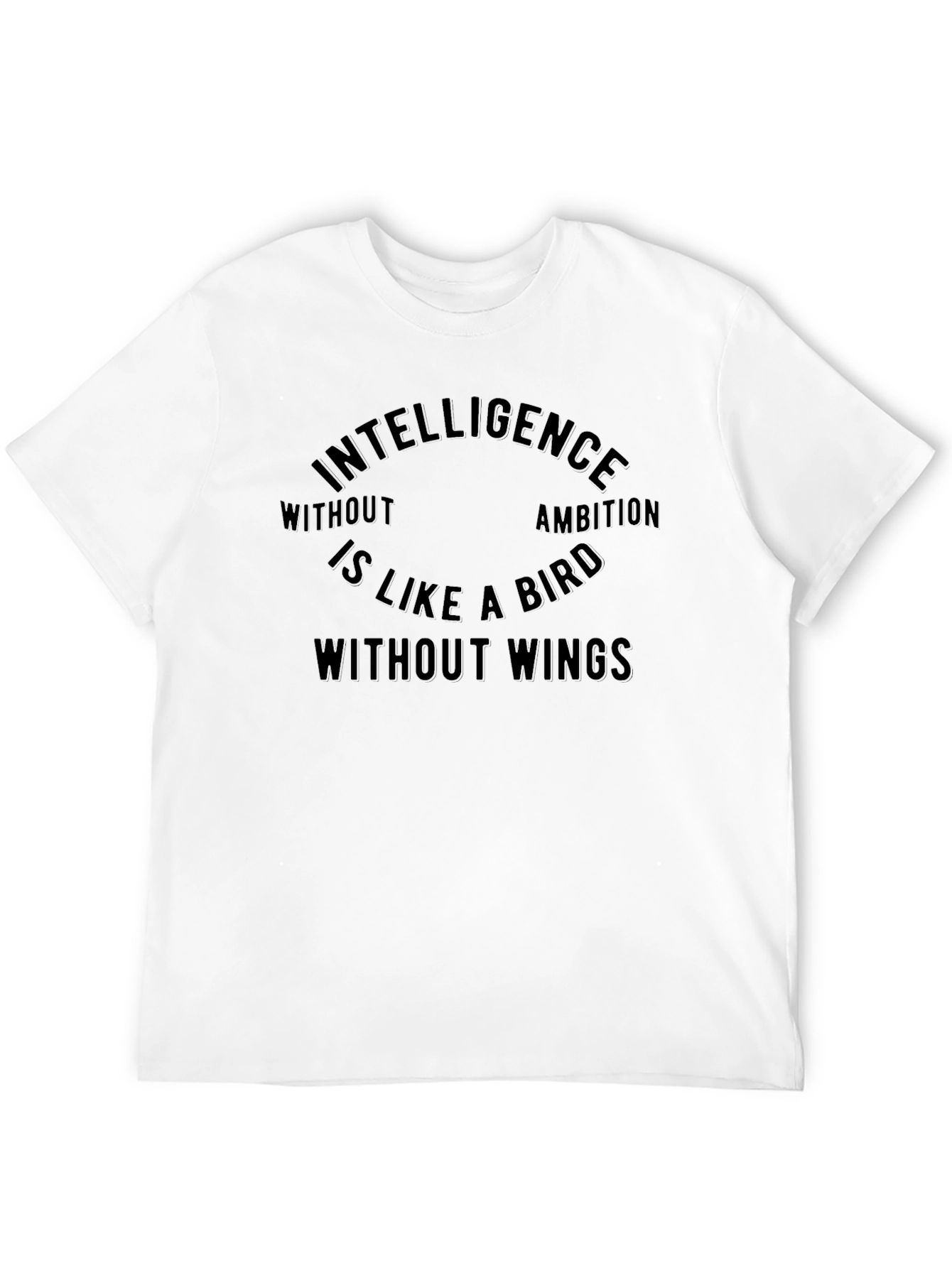 Black Intelligence Without Ambition Crew Neck T-Shirt view 12