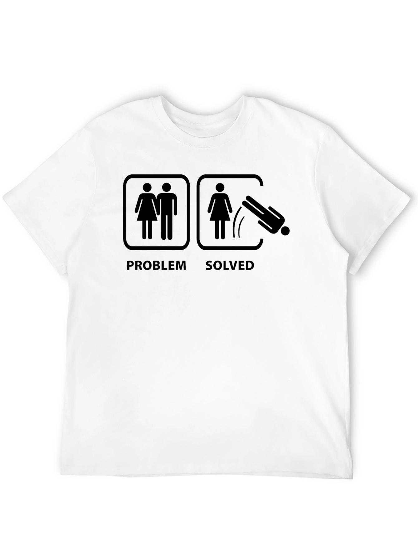 Black Problem Solved Funny Graphic T-Shirt view 12