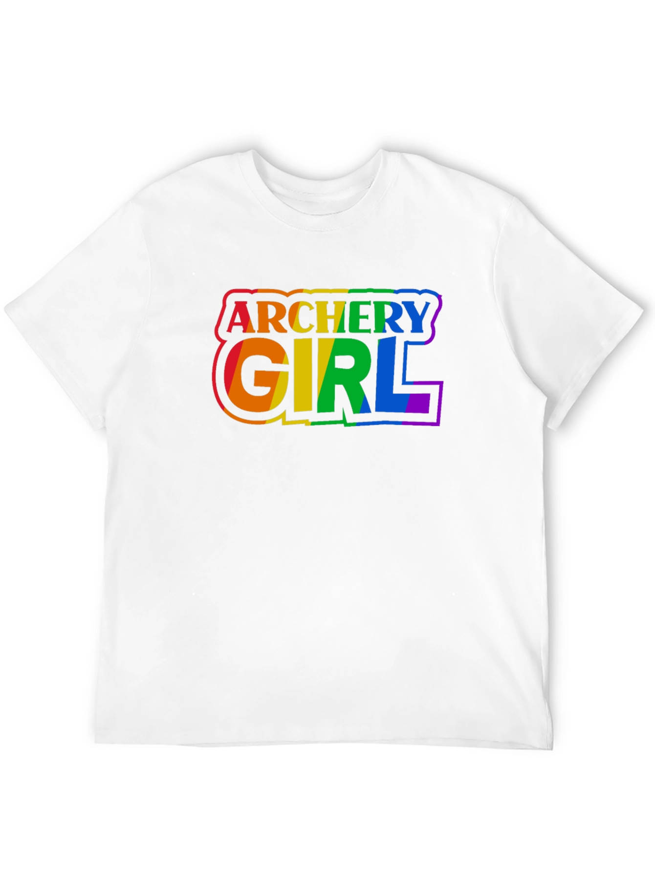 Black Archery Girl Pride T-Shirt - Rainbow Graphic Tee view 12