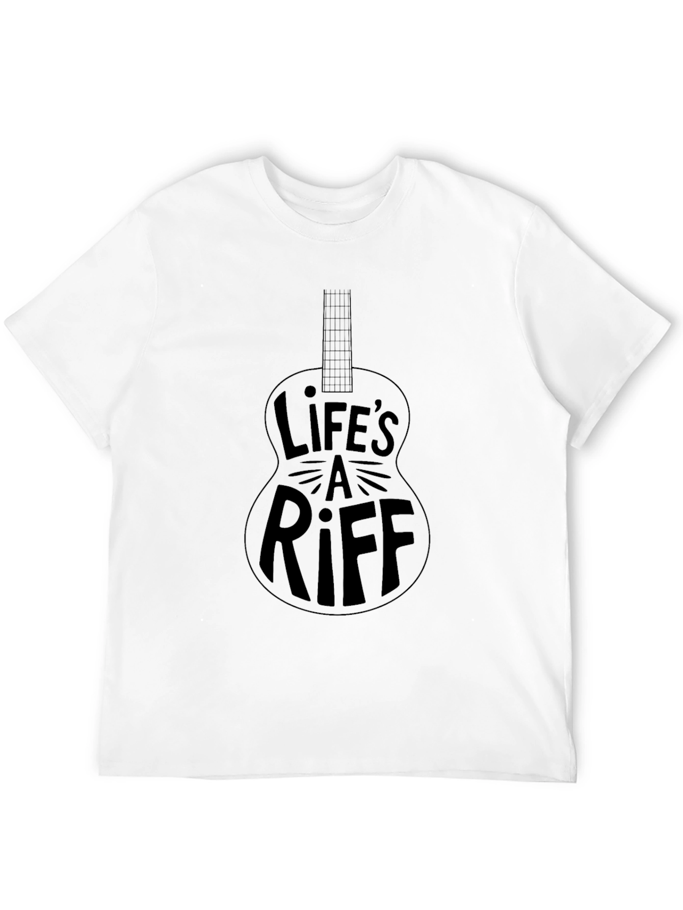 Black Life's A Riff Guitar T-Shirt - Music Lover Tee view 12