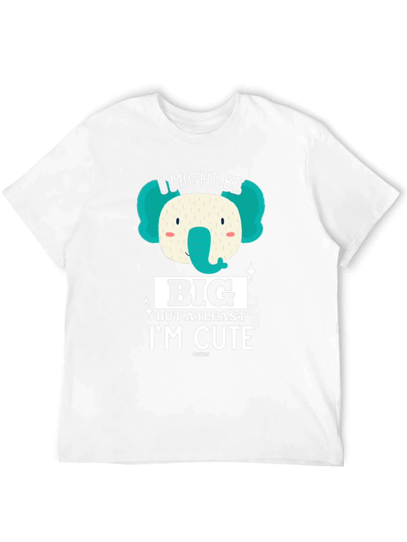 Black I Might Be Big But At Least I'm Cute Elephant T-Shirt view 12