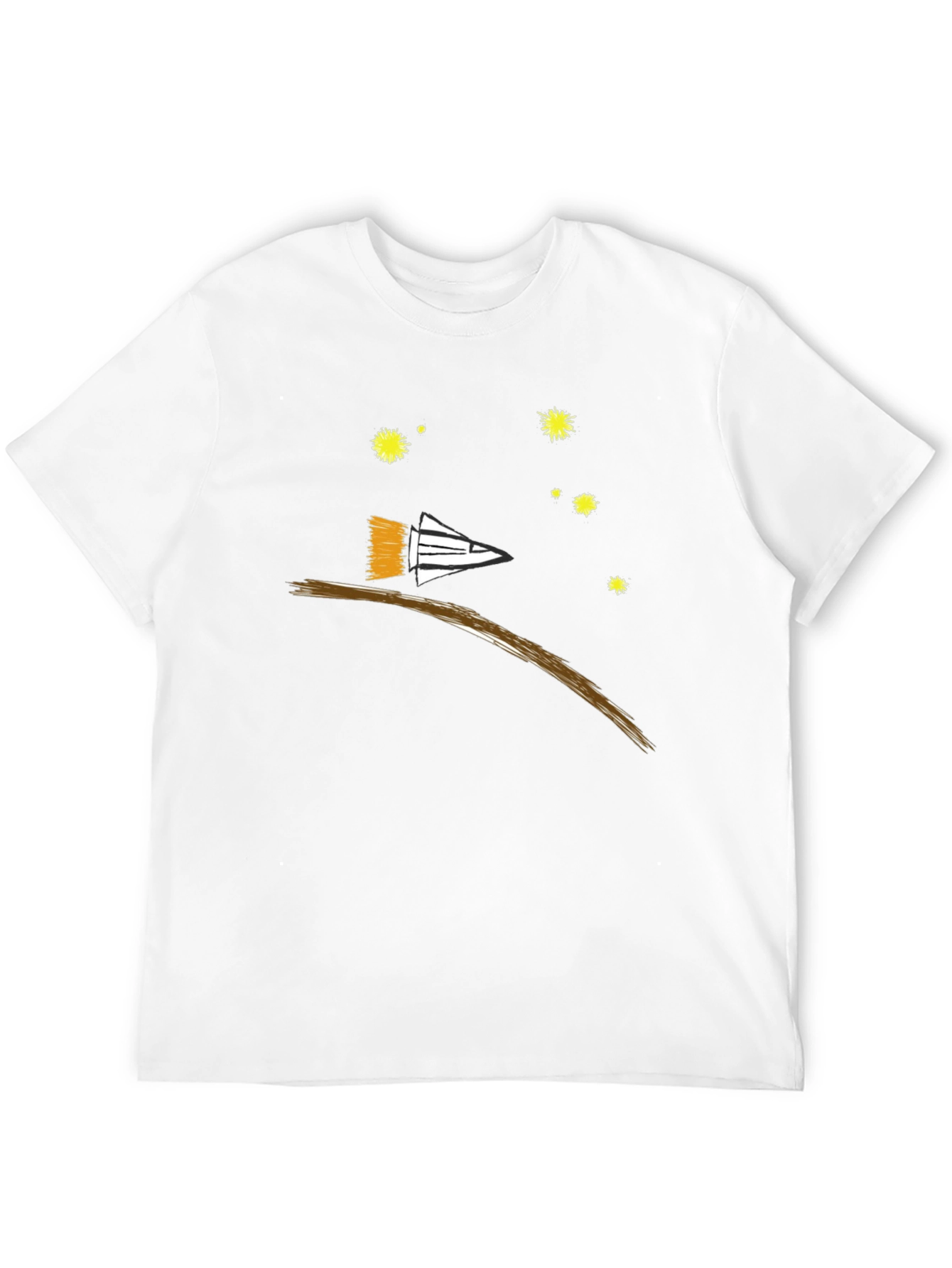 Black Men's Graphic Tee - Rocket & Stars view 12