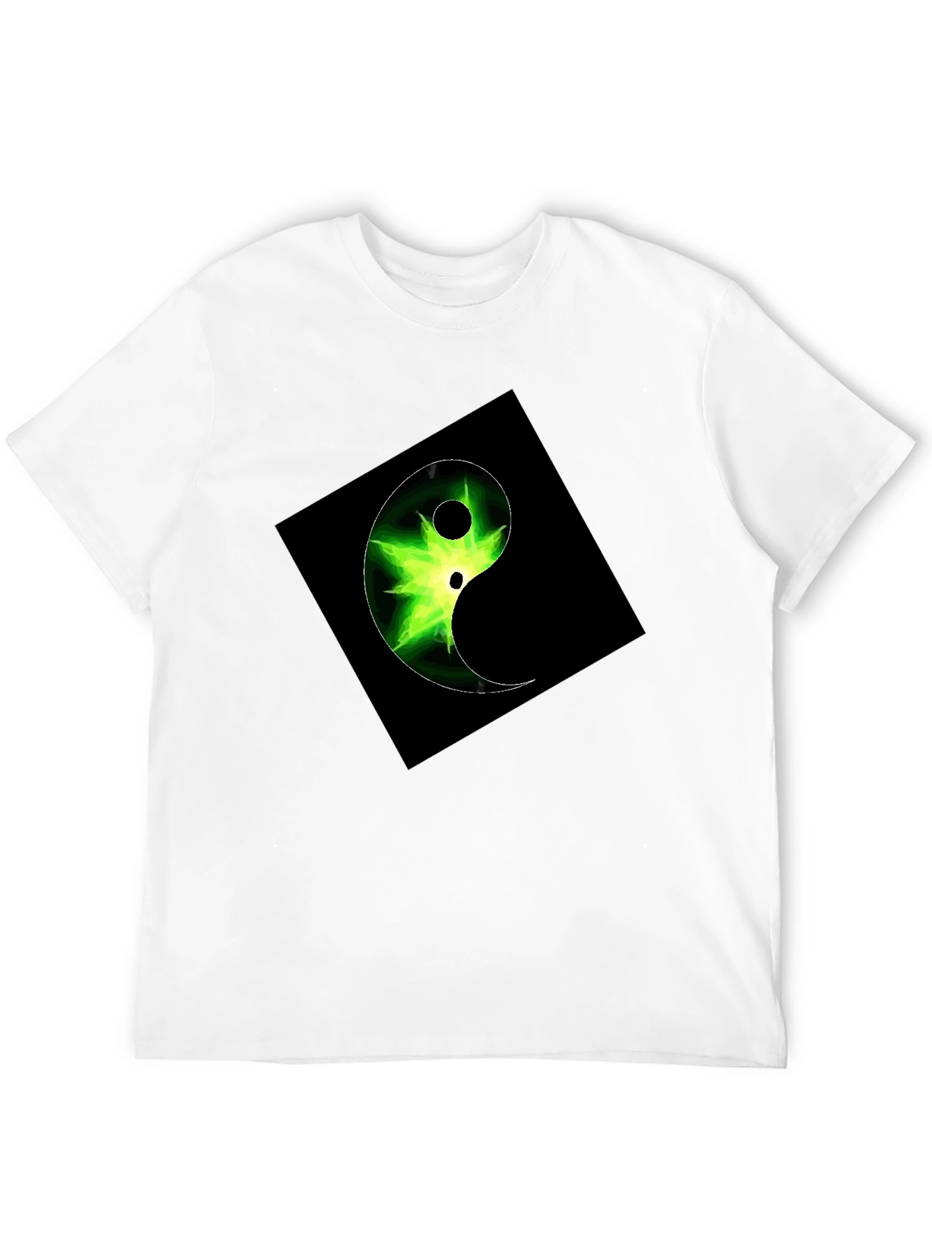 Black Yin Yang Graphic Tee - Black Cotton Blend view 12