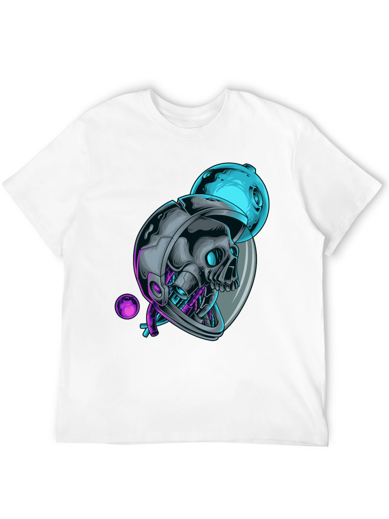 Black Astronaut Skull Graphic Tee - Black view 12