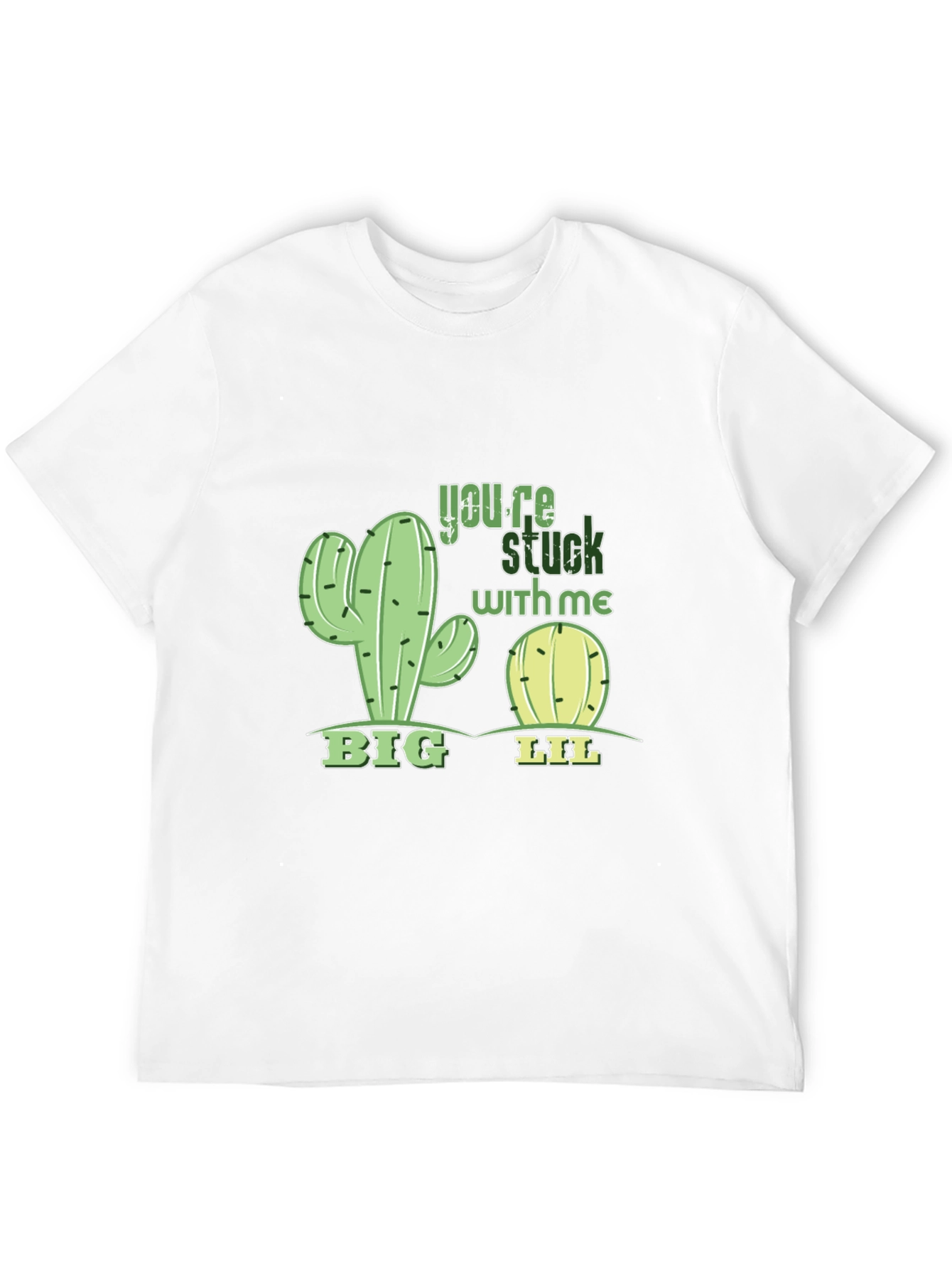 Black Funny Cactus You're Stuck With Me T-Shirt view 12