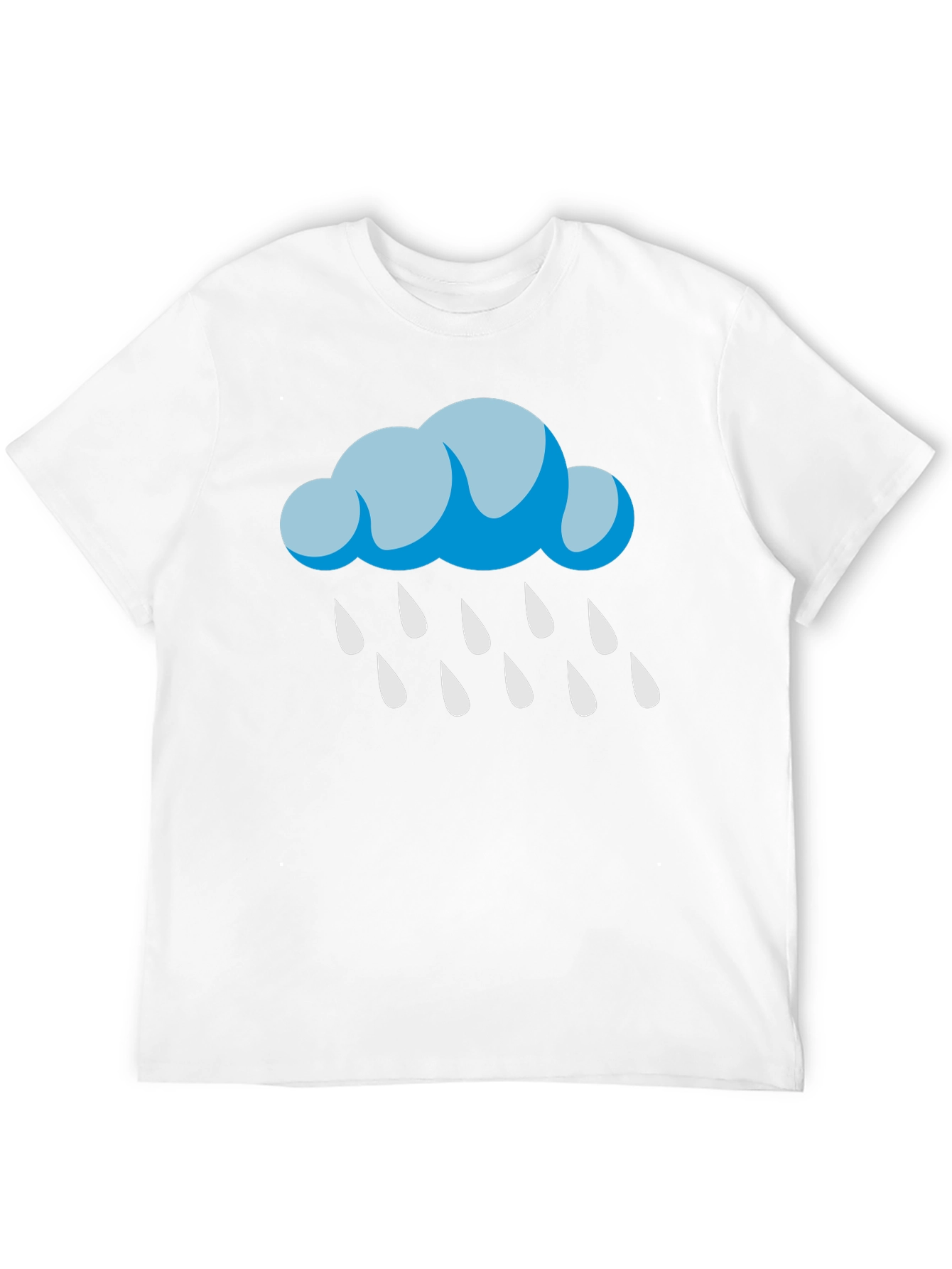Black Rain Cloud Graphic T-Shirt - Black Cotton Tee view 12