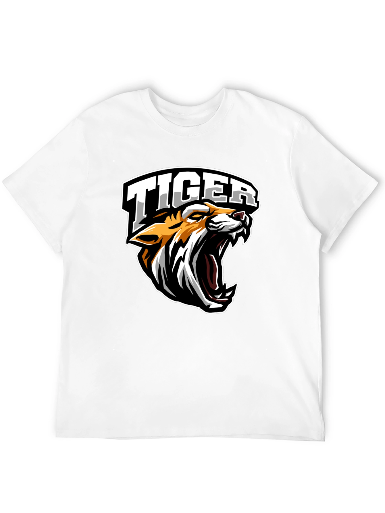 Black Tiger Graphic Tee - Black Cotton T-Shirt view 12