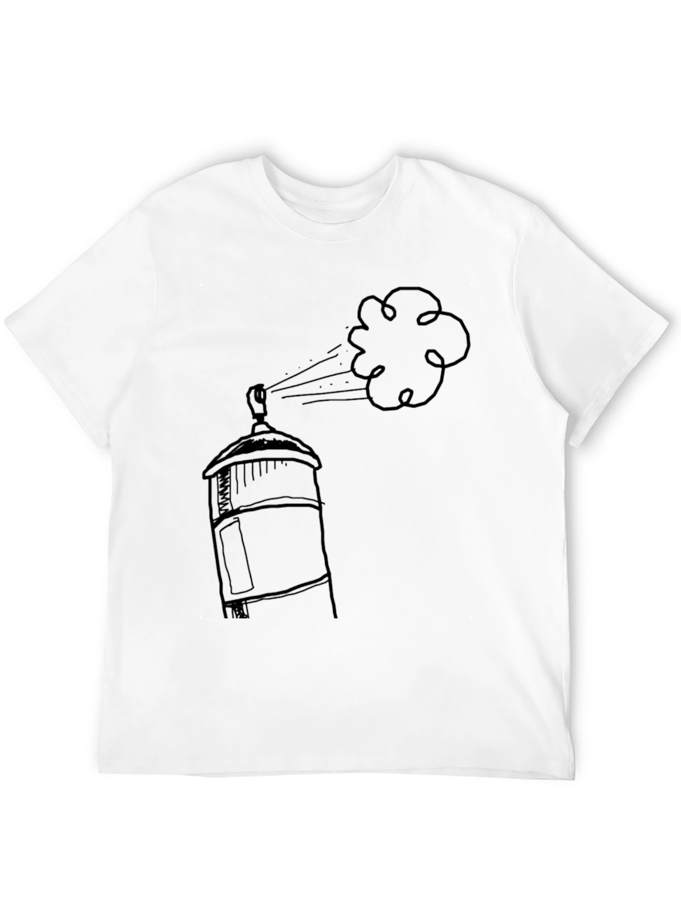 Black Spray Can Graphic Tee - Artistic Streetwear view 12