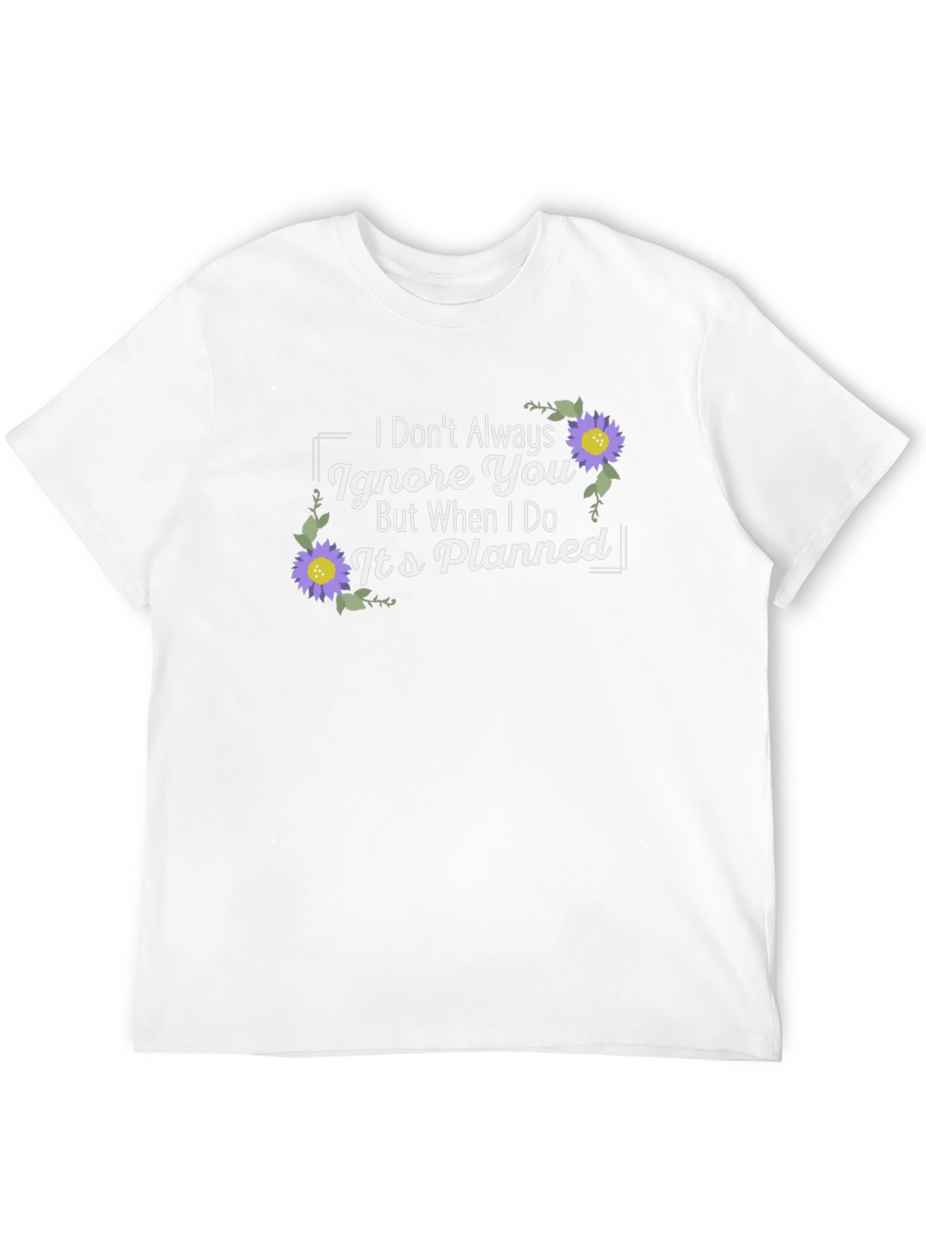 Black Funny Ignore You T-Shirt view 12